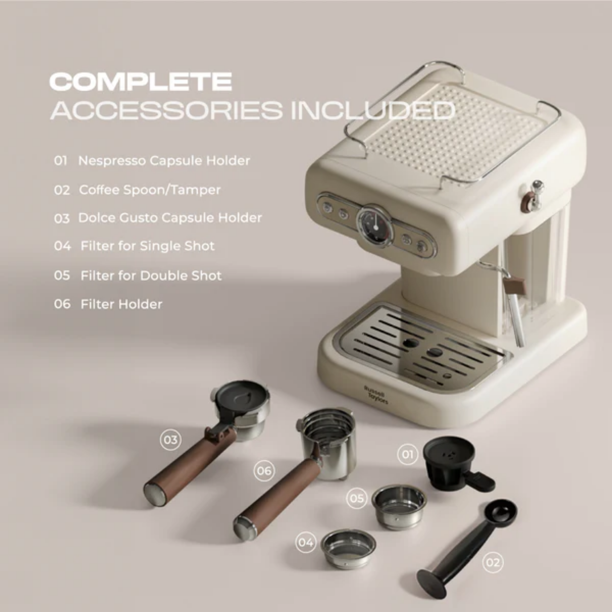 Russell Taylors 20-Bar Retro Espresso Maker (EM2)