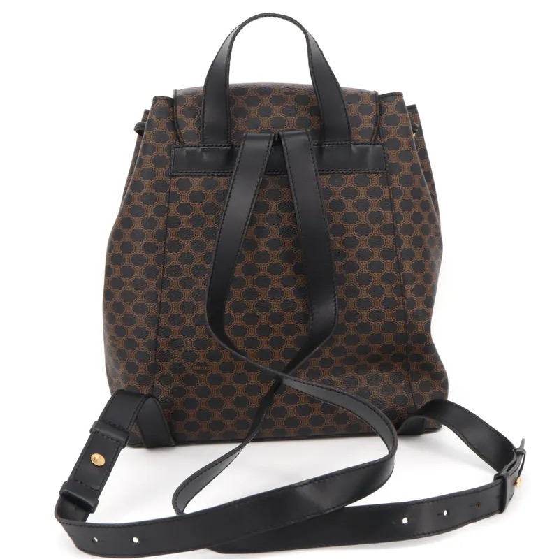 Celine Black Macadam Turn Lock Backpack