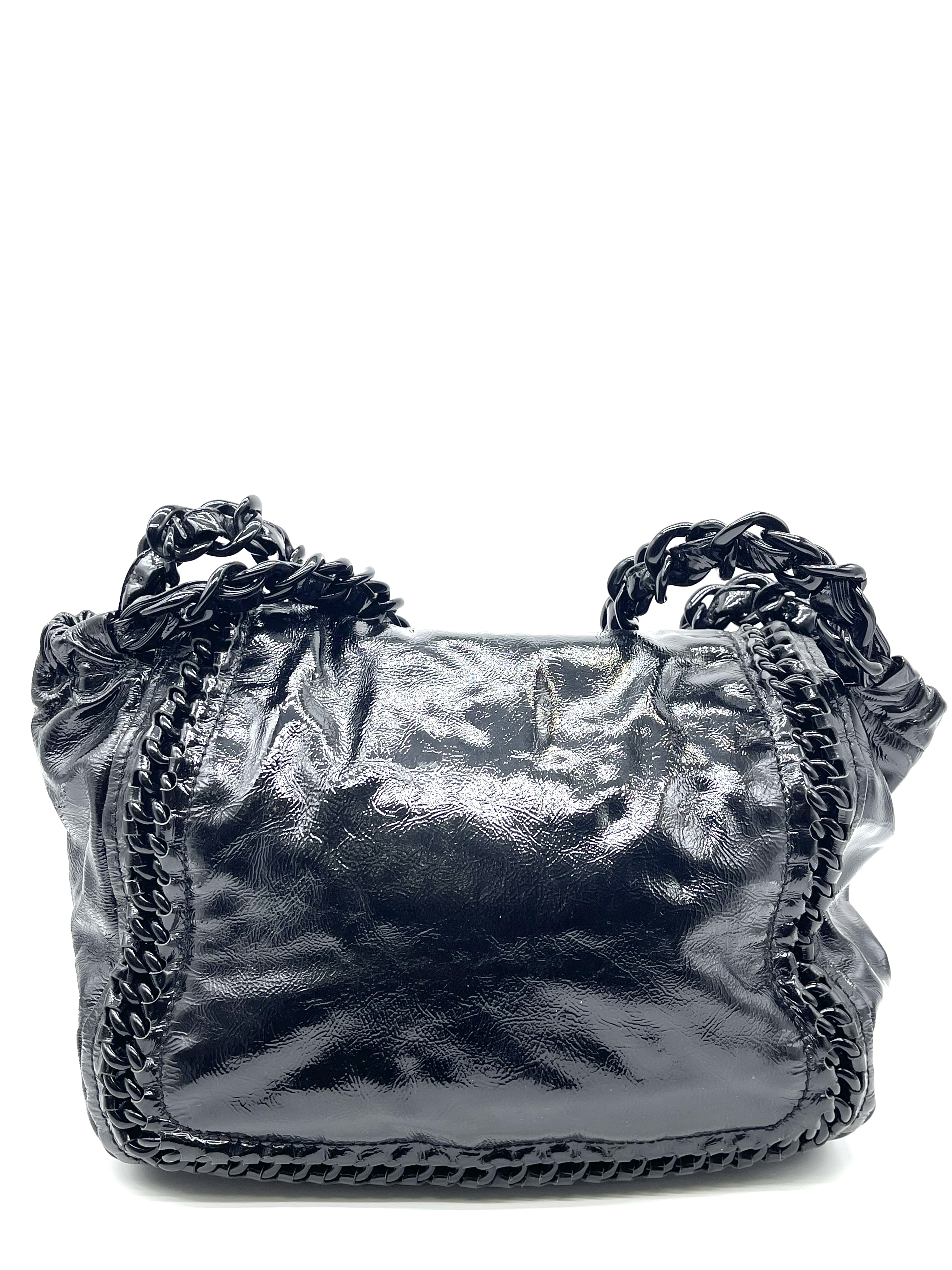 Pre-owned Chanel Black Patent Leather Luxe Ligne Flap Bag / Product Code: 26040308