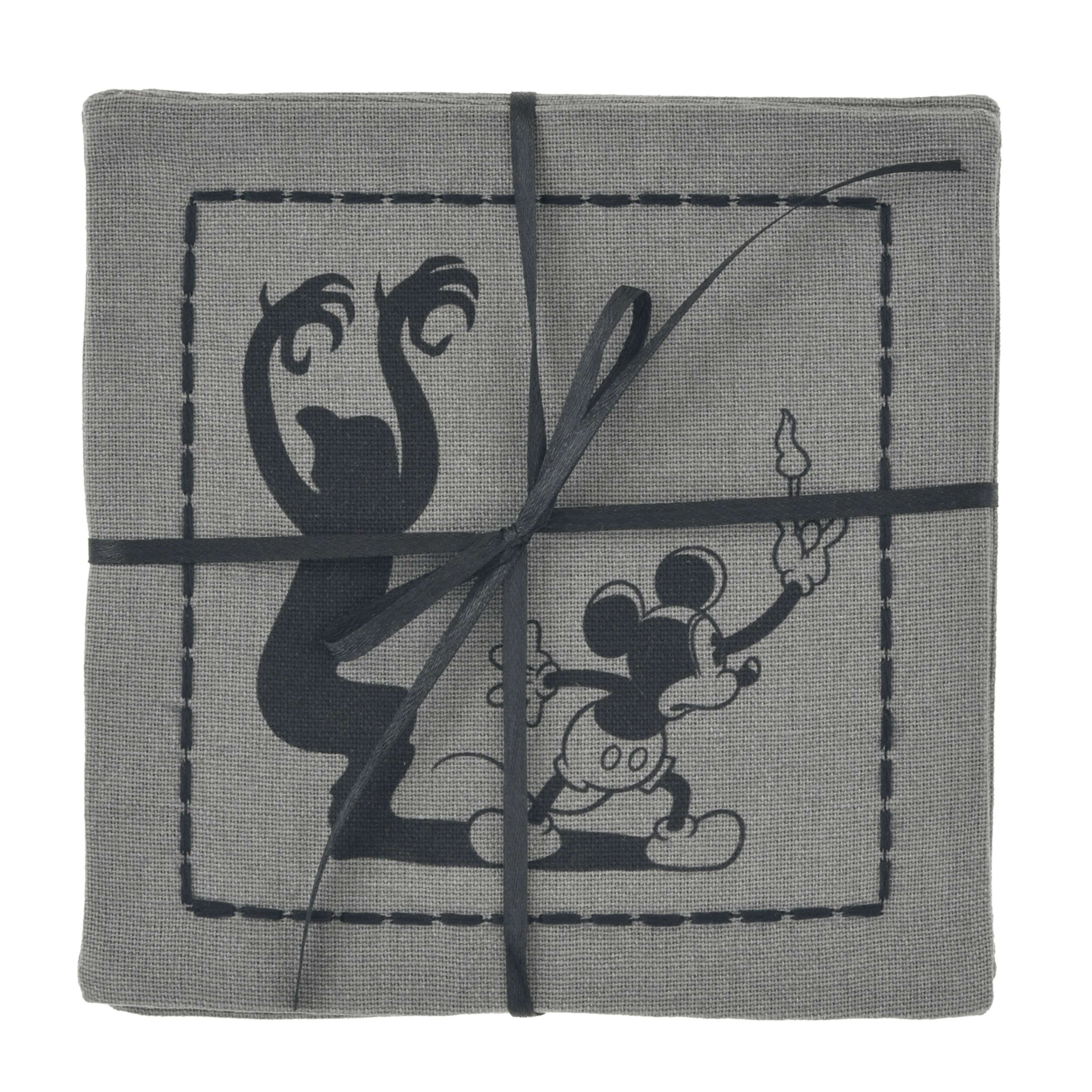 🌸 【預訂】黑白Mickey x Skeleton Napkin Set<日本限定>-The Skeleton Dance The Haunted House
