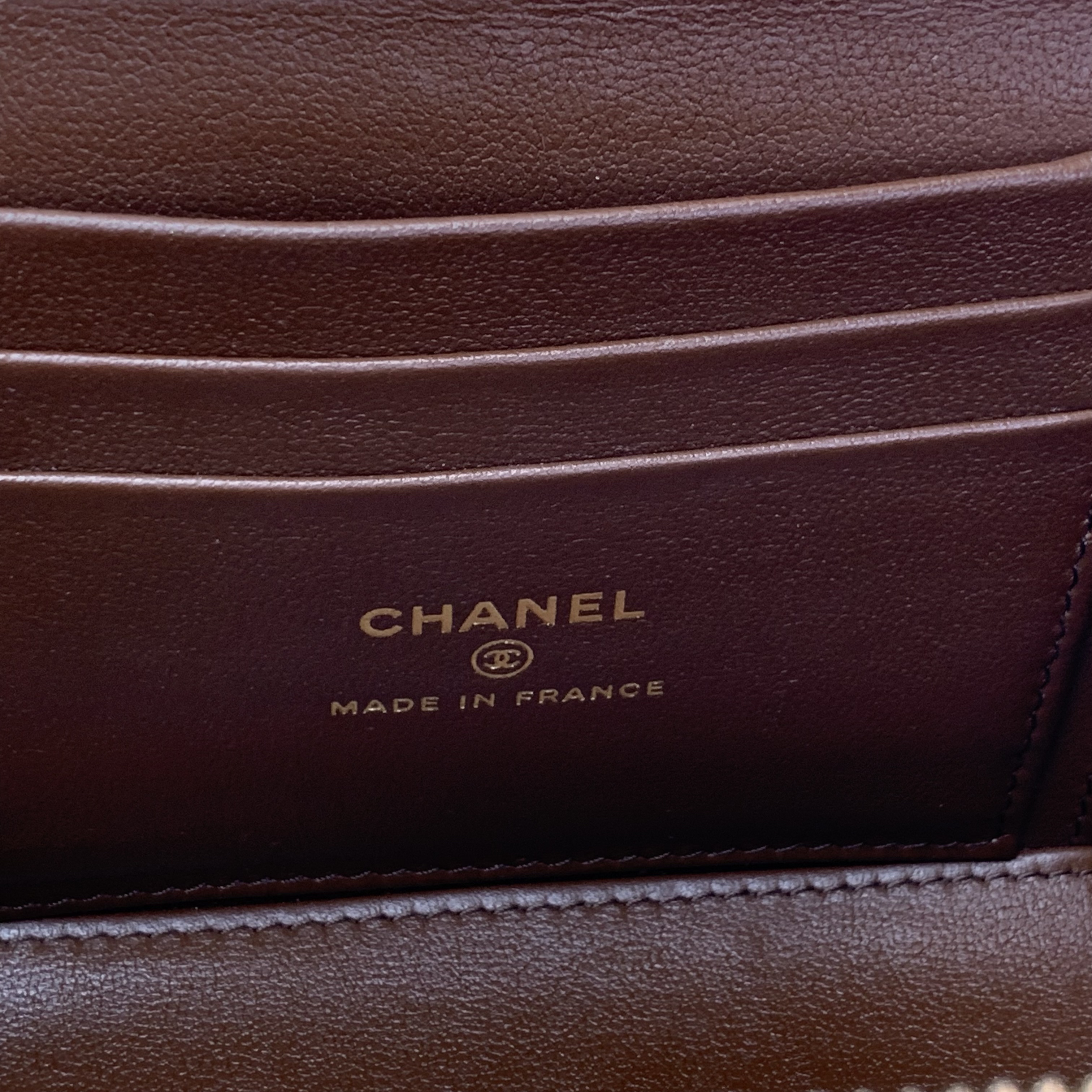 23A chanel化妝包 手柄帶鏡膜