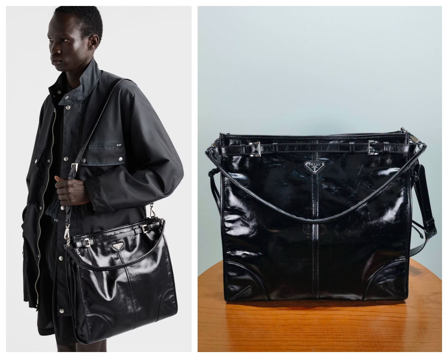 【頂級】Prada Bonnie leather shoulder bag 肩背包 塵袋裝
