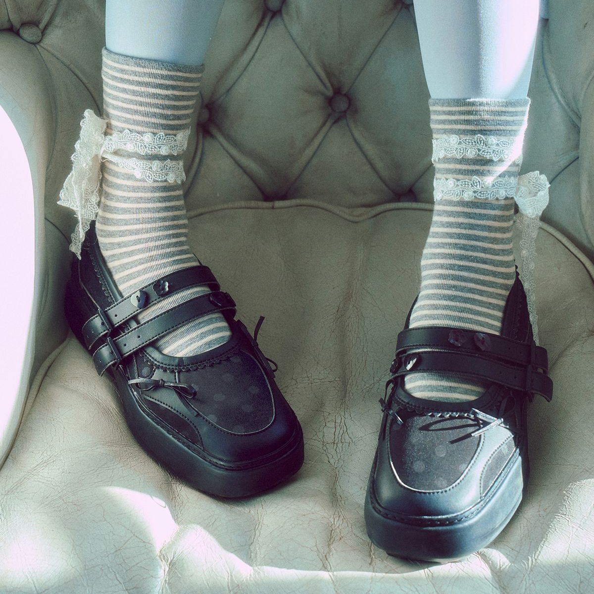 [TUOMIO x flct] MEMENTO PATCHWORK PLATFORM MARYJANE (2種)