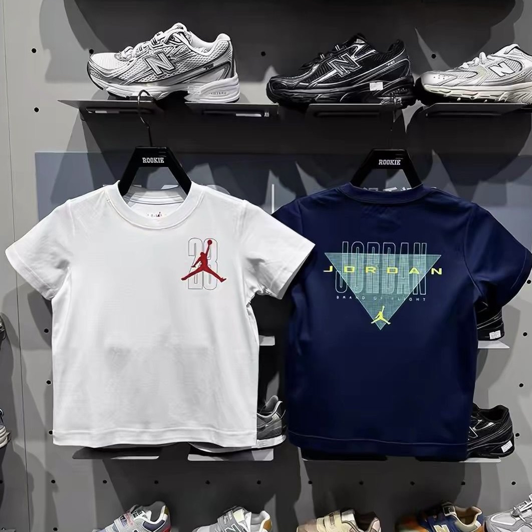 日系2色大小童logo tee 