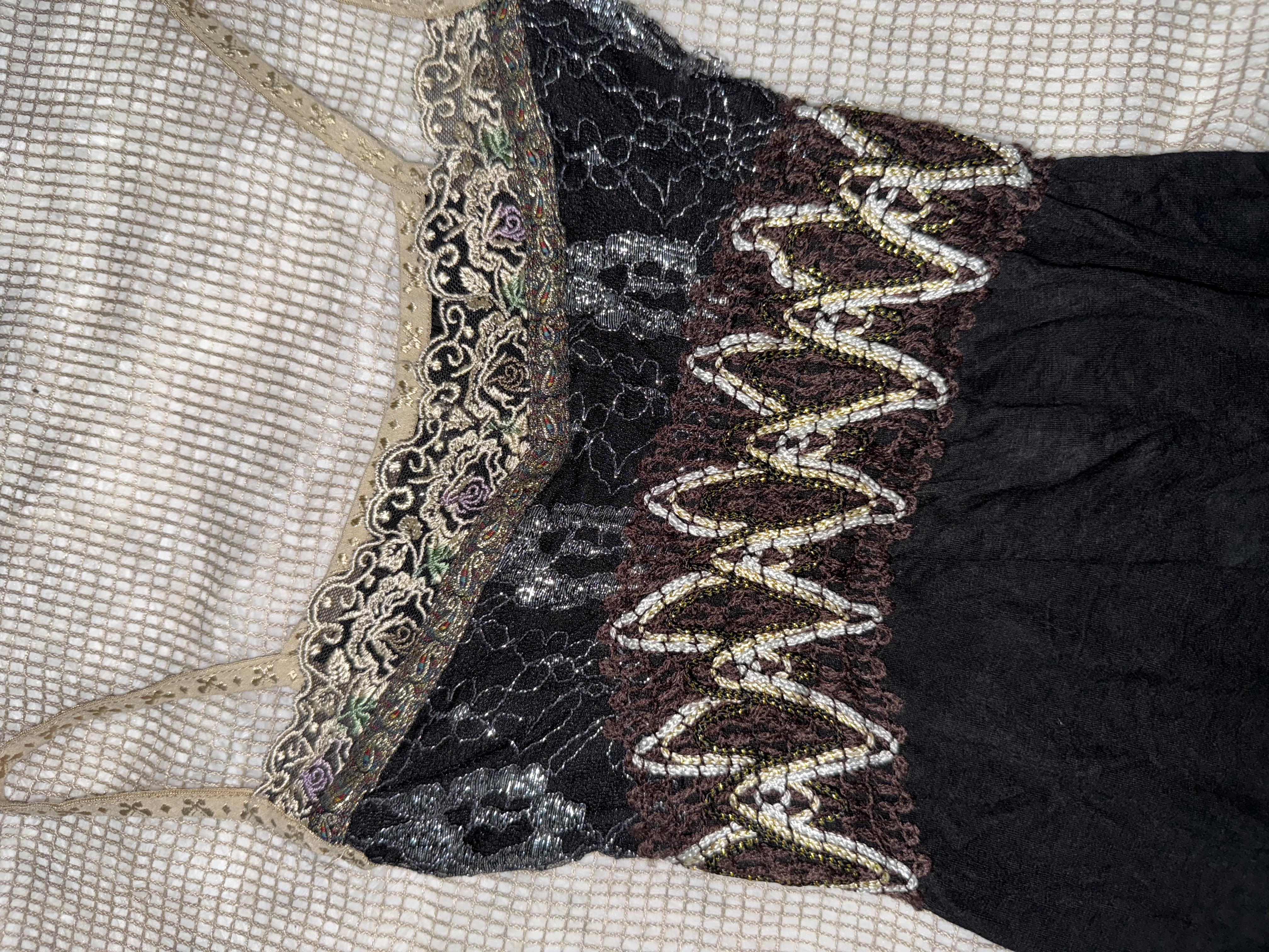 Ethereal Midnight Lace Slip Cami