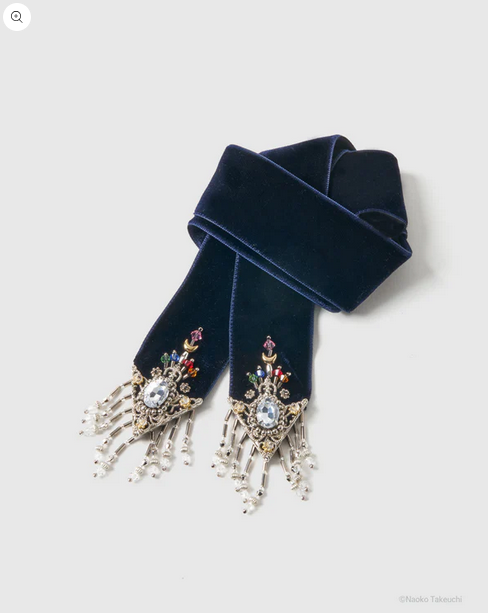 《Pre-Order》(受注) 5 Sailor Guardians crystal silver tip velvet long ribbon｜tanakadaisuke X Pretty Guardians Sailor Moon (26S44-P)