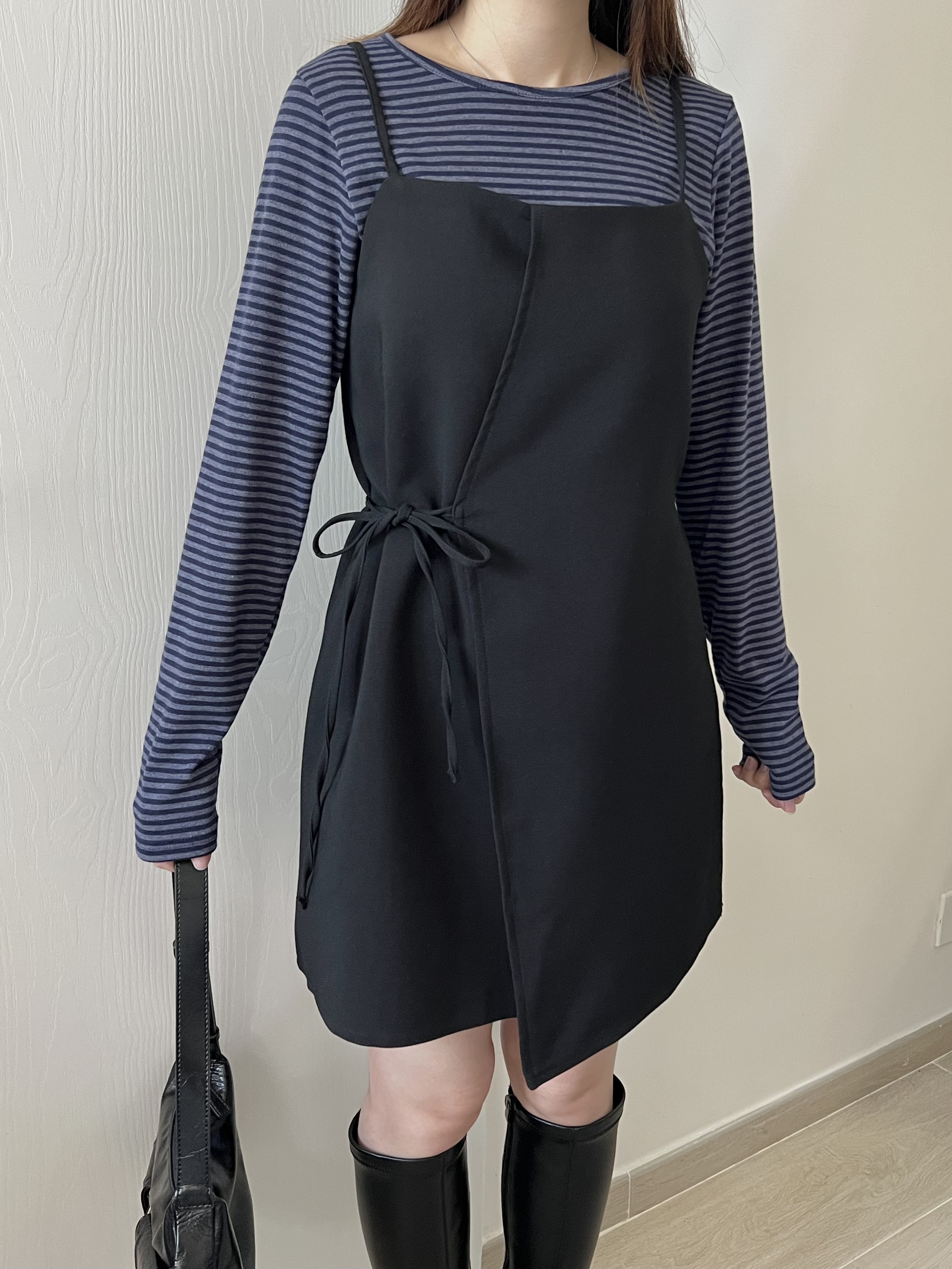 蝴蝶結不規則ops  小個子可 現貨