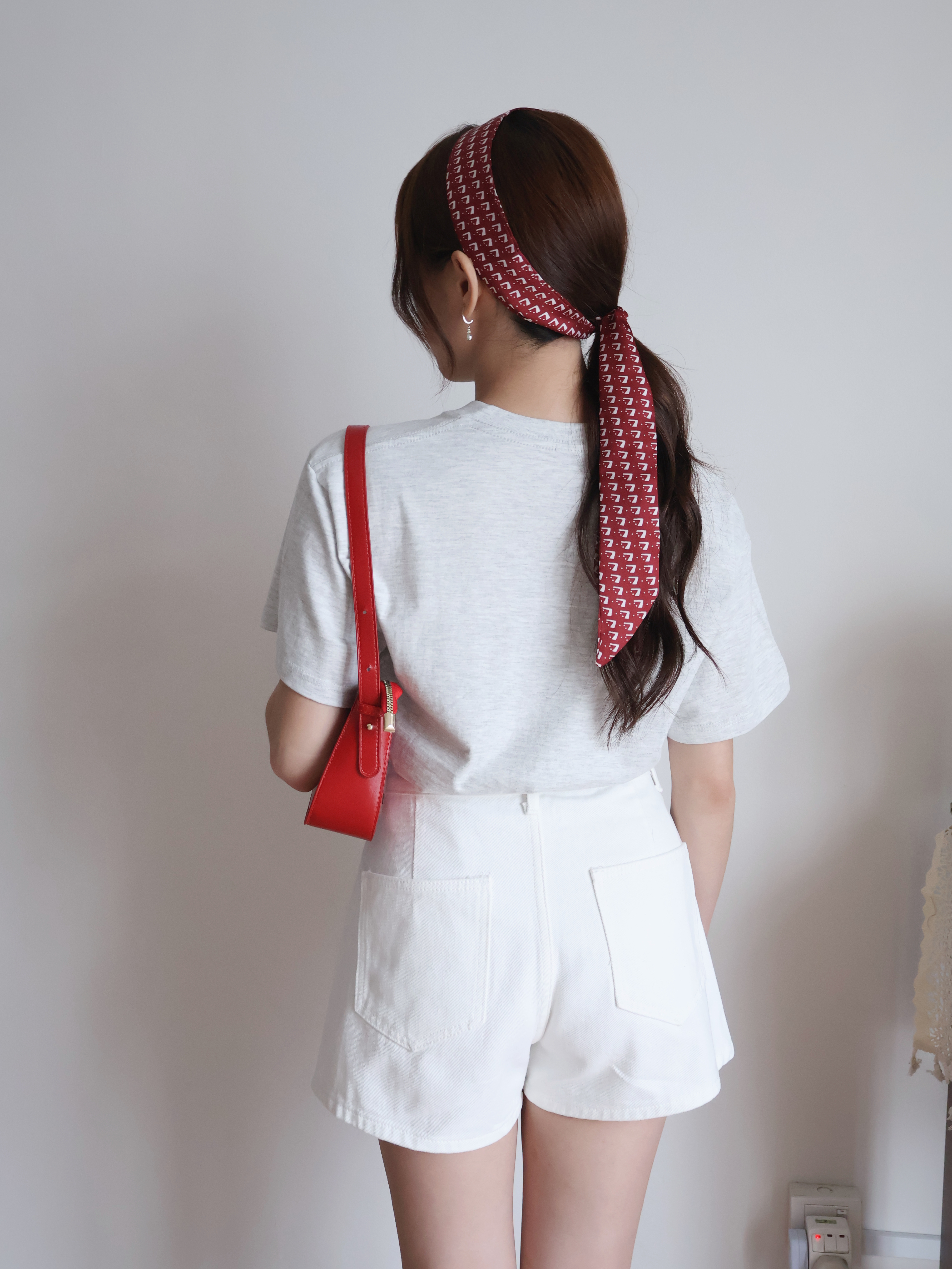 Aster Denim Shorts | White