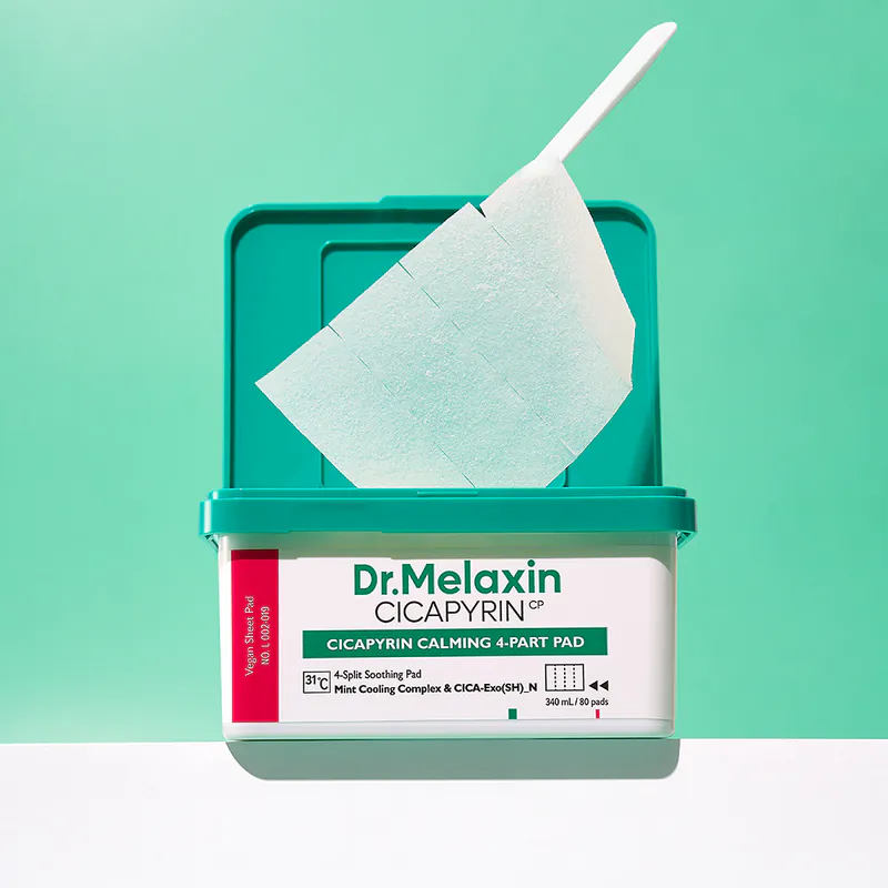 Dr.Melaxin CICAPYRIN CALMING 4 PART PAD (CICAPYRIN涼感鎮靜4格爽膚棉) (340ml)(80ea)