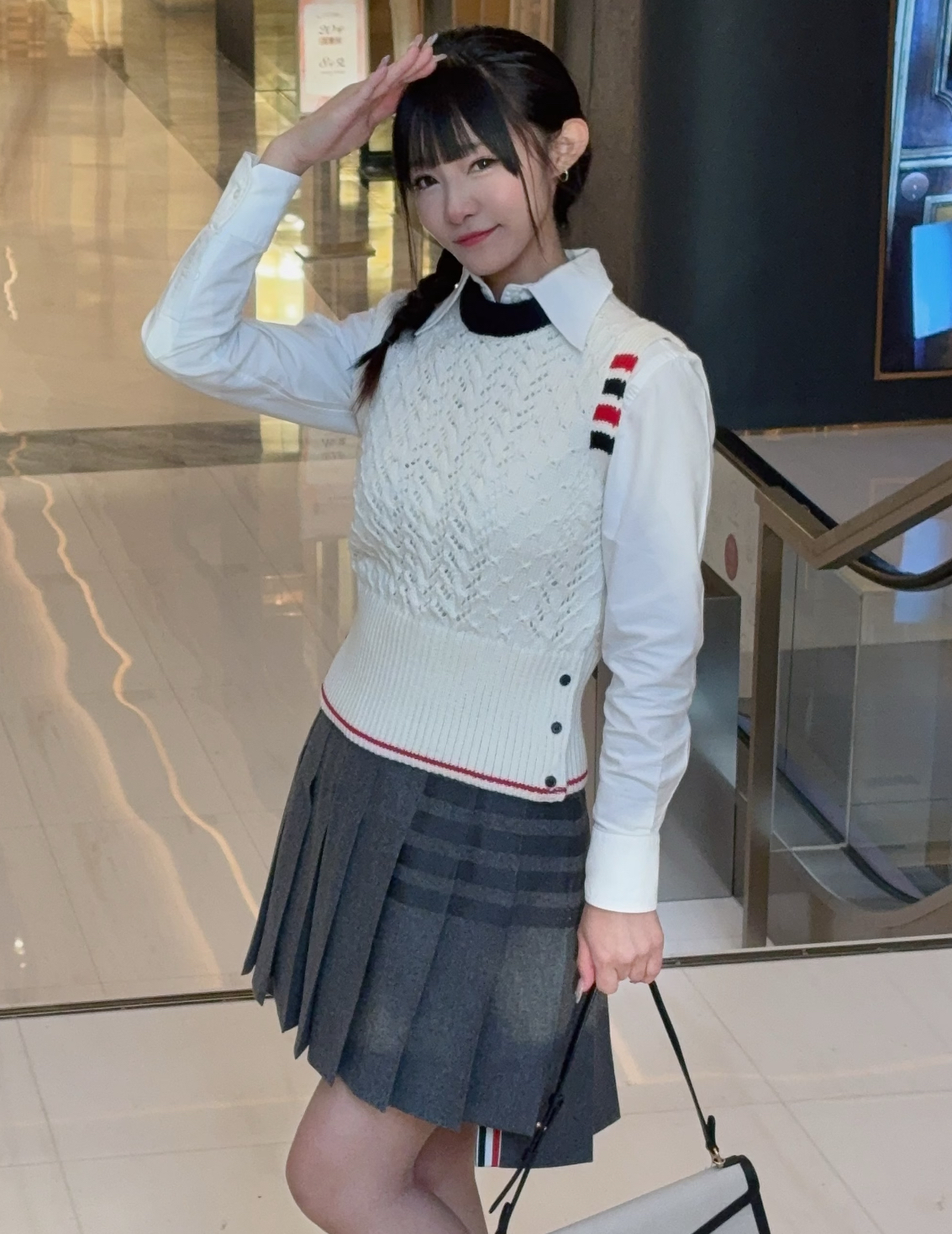 訂貨📮 Thom Browne白色針織冷衫背心 Size 38/40/44/46