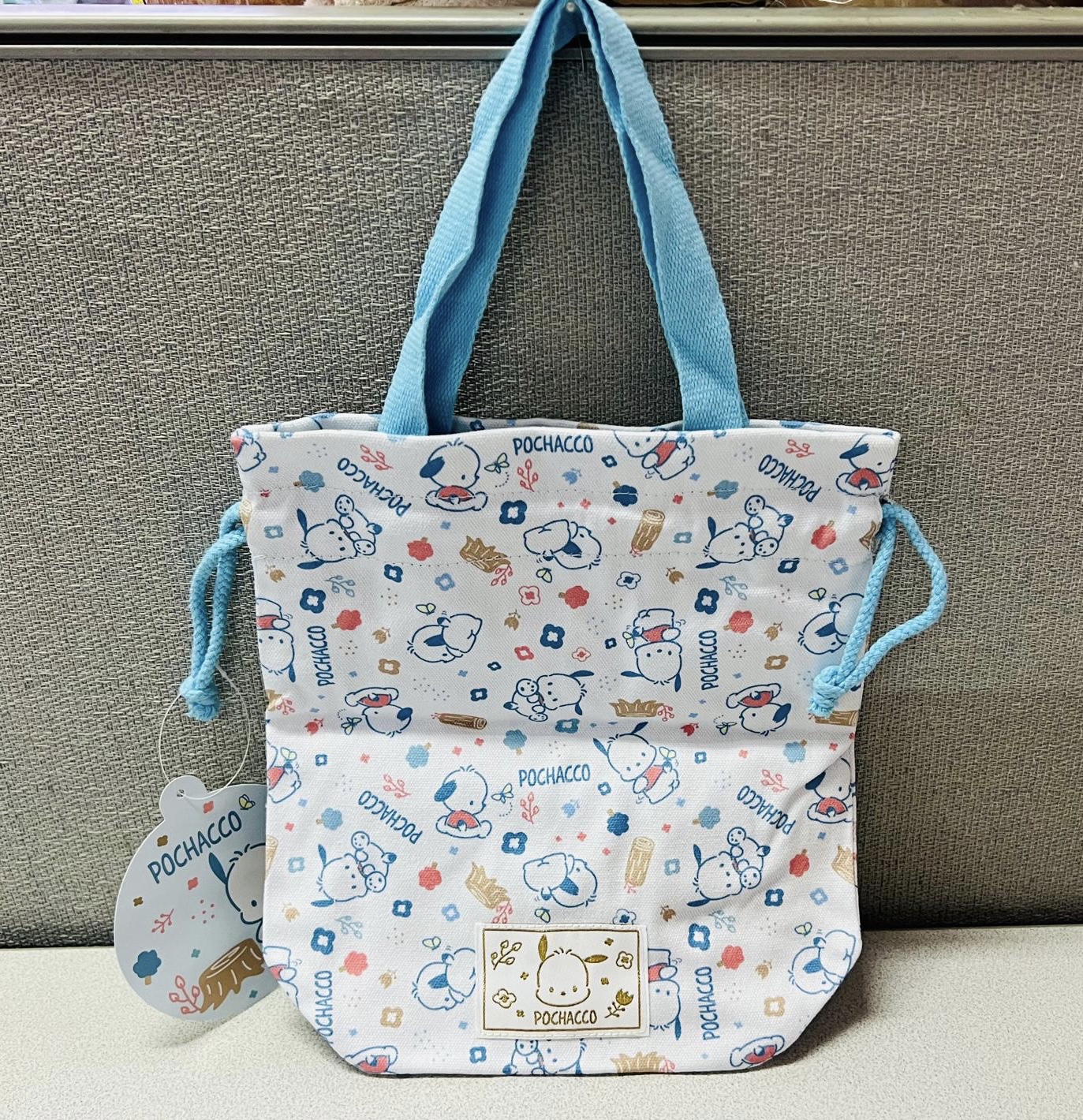 🌐 Global 限定PC狗 厚身帆布手抽 索繩袋