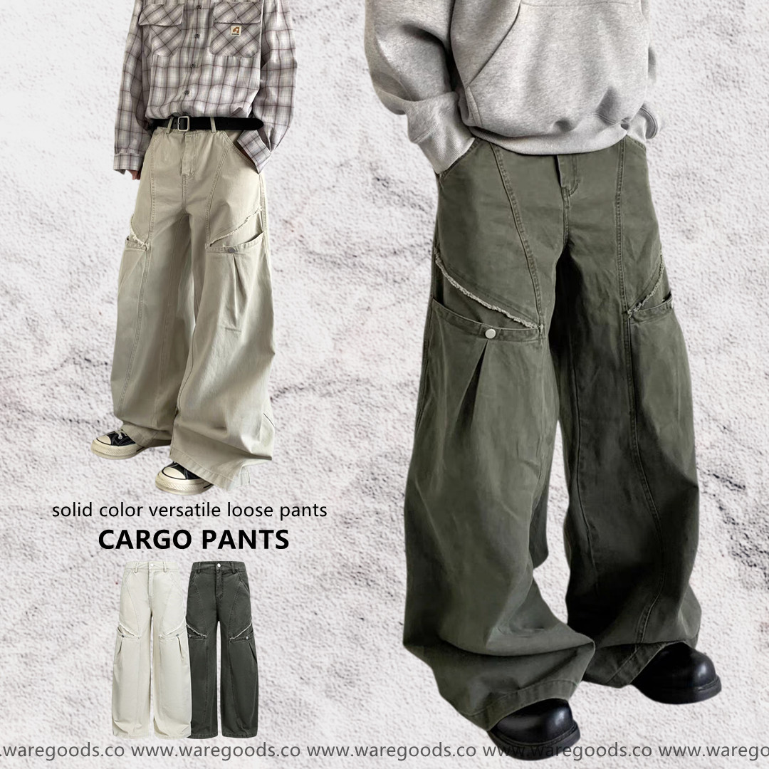 W216 美式鬆身直筒工裝褲