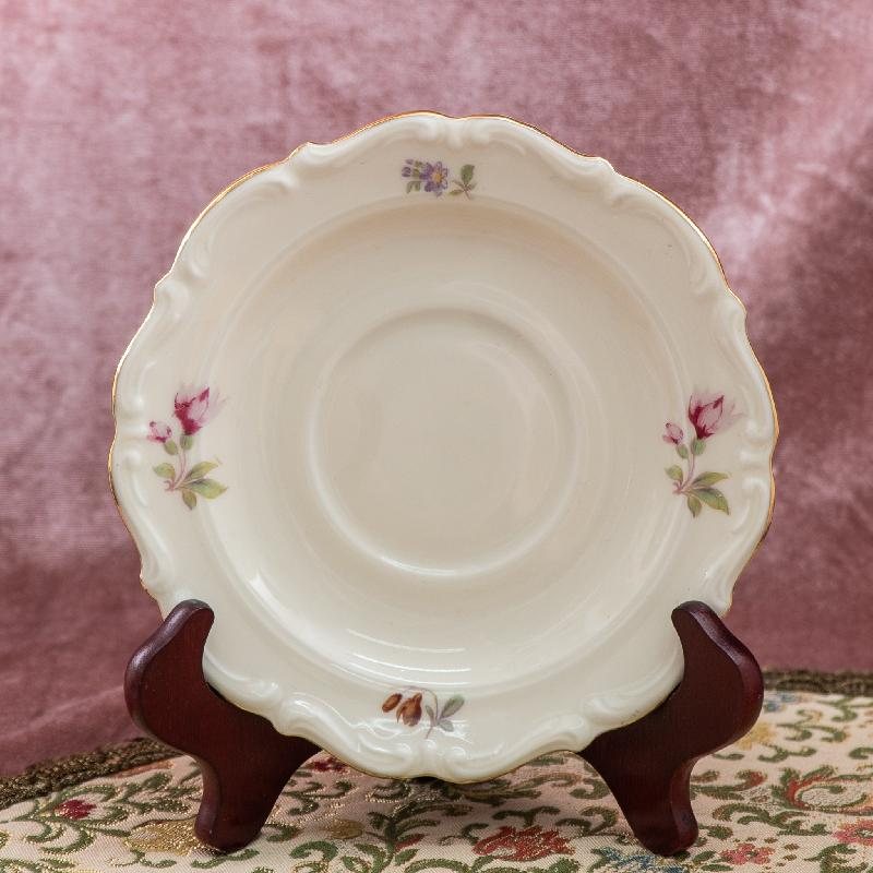 Vintage 1931-1939 German C.T. Altwasser Sophisticated Scrollwork Tea Set Trio - Tea set with cake plate (MZ015)