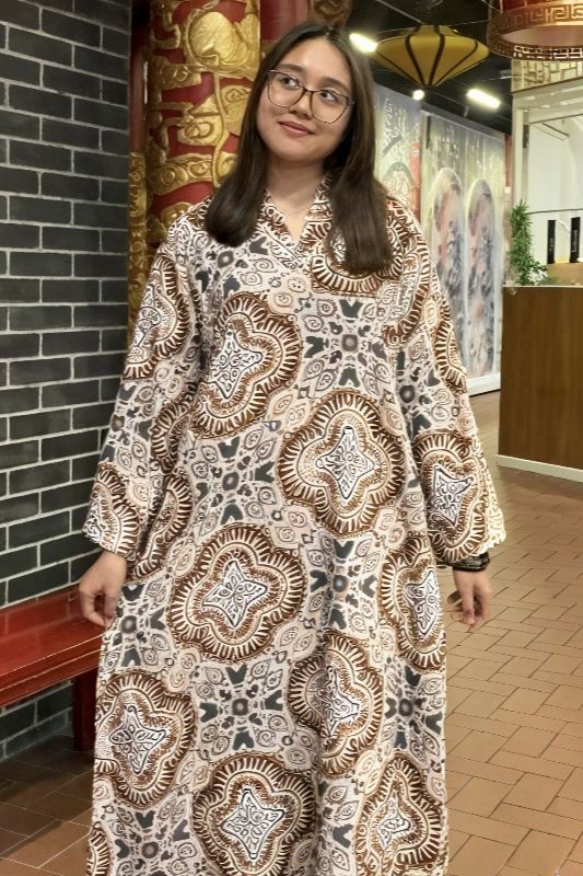 Linen Dress - Cinnamon