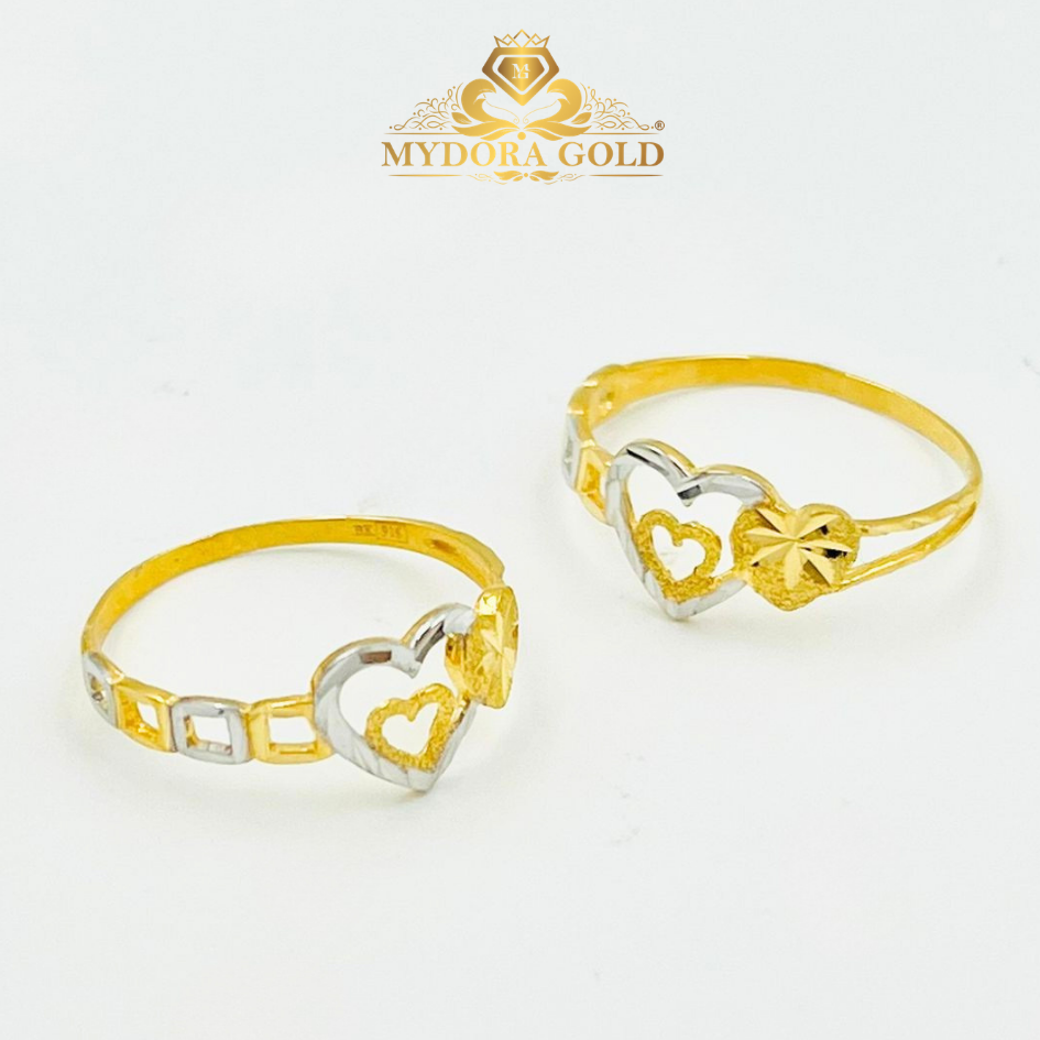 MYDORA Cincin Stamping Tri-Love l EMAS 916/22K