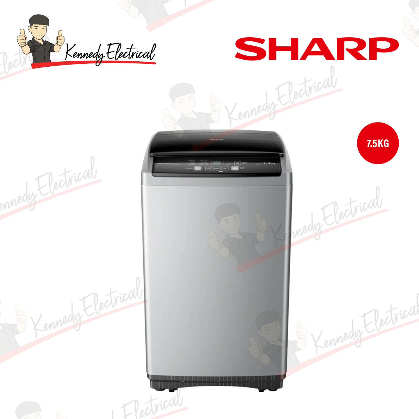 Sharp 7.5kg Top Load Washing Machine (ES721X)