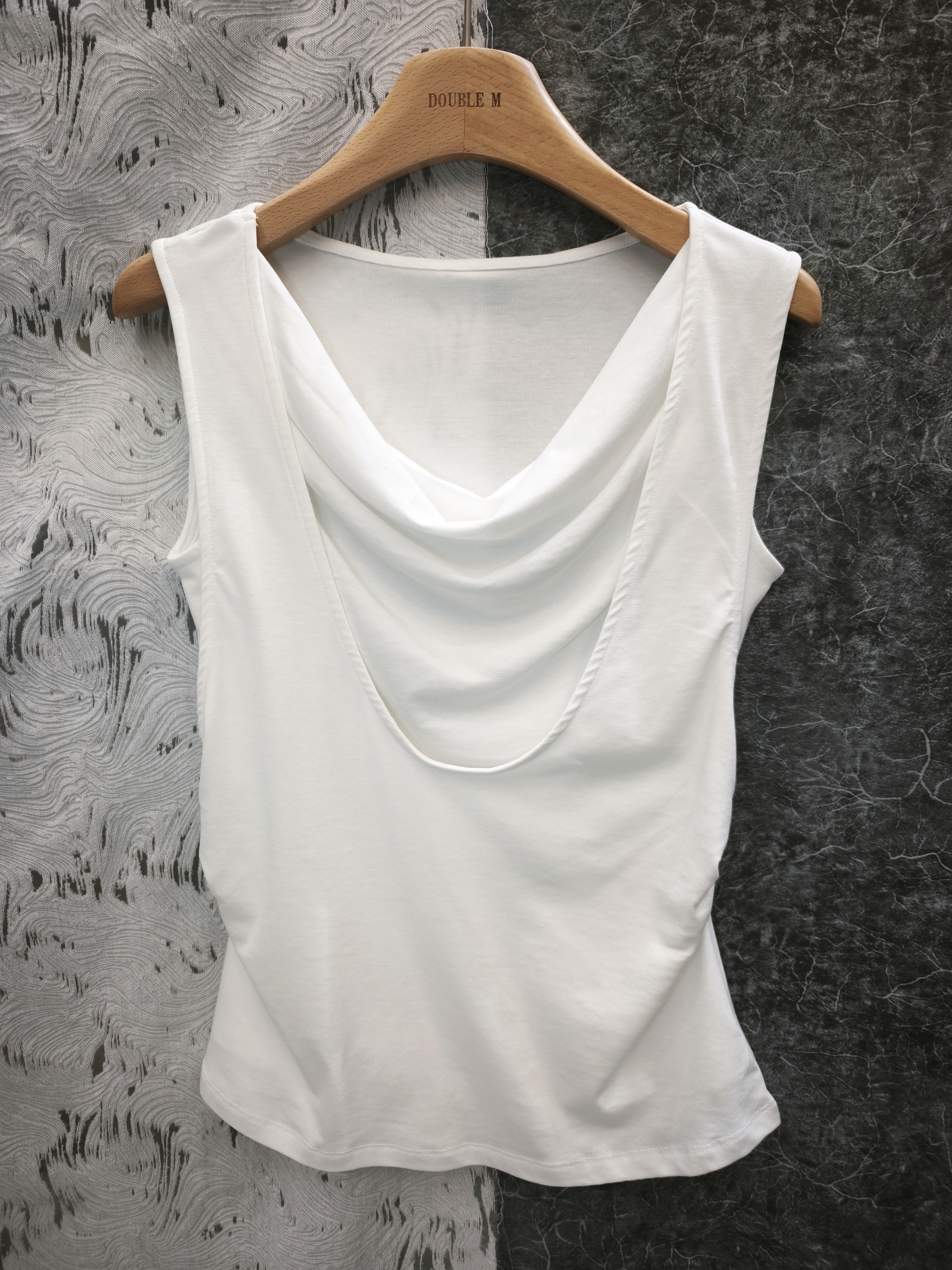 盪領假兩件背心