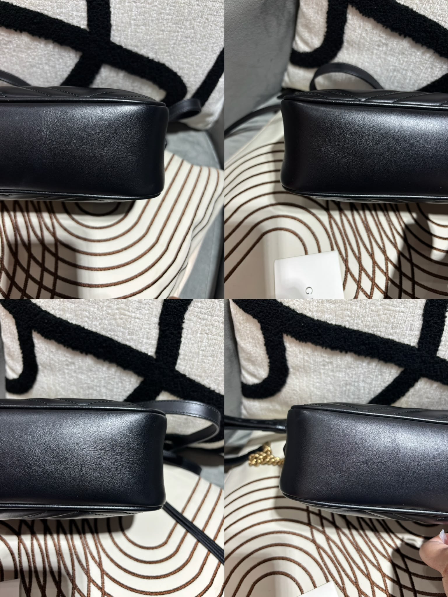 Gucci gg marmont camera bag 26cm 黑色牛皮金扣 100%Authentic, 98%new ✅Dust bag