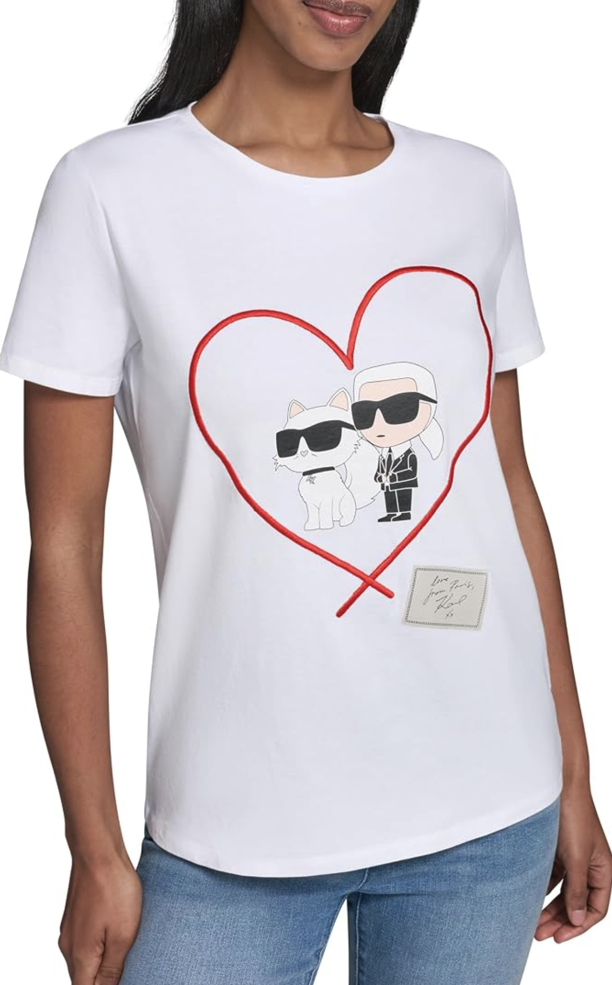 Karl Lagerfeld 純棉彈性修身短袖T-Shirt