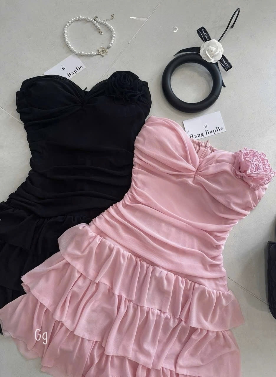 無肩帶迷你連身裙