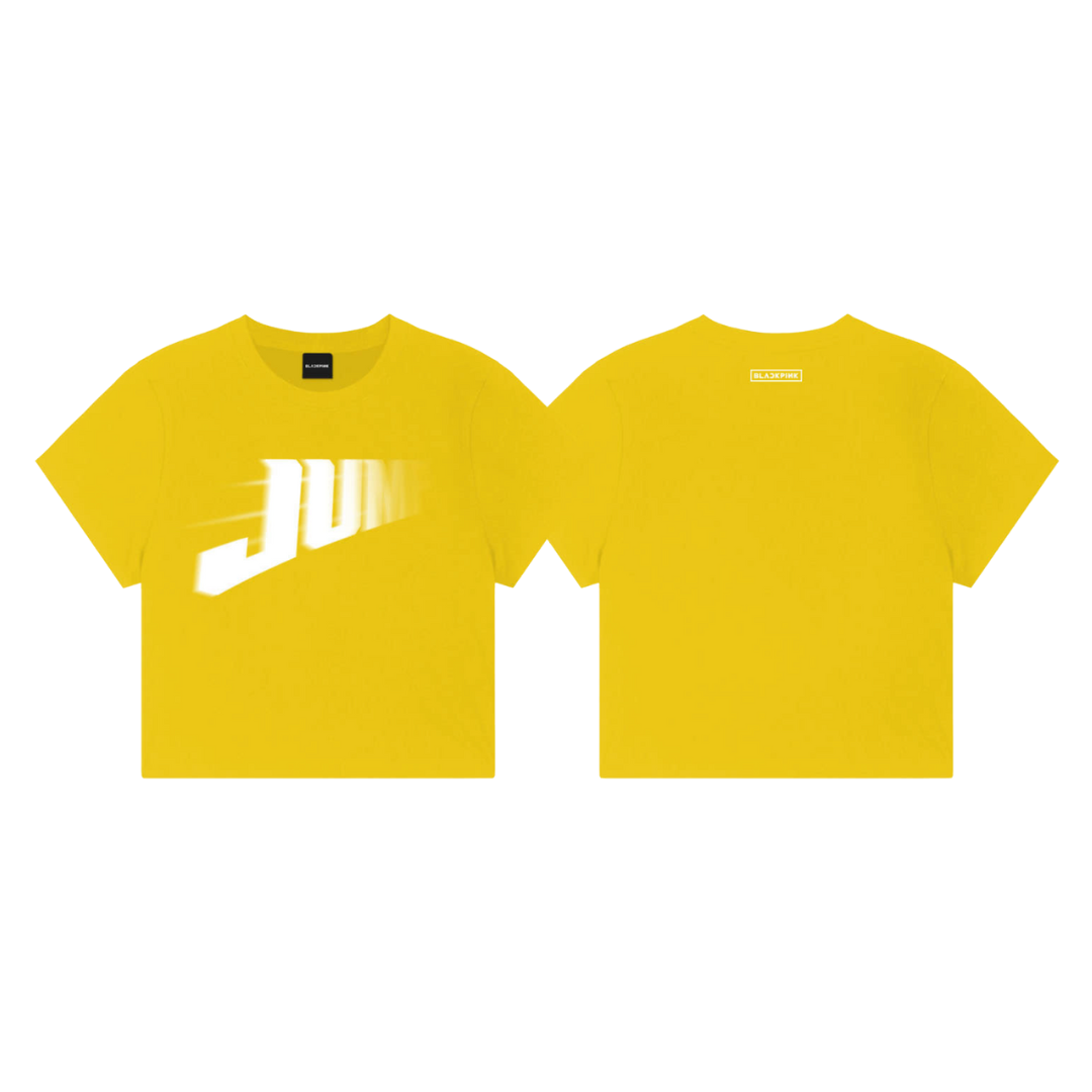 BLACKPINK - [JUMP] BLACKPINK T-SHIRT - YELLOW - SLIM CROP FIT