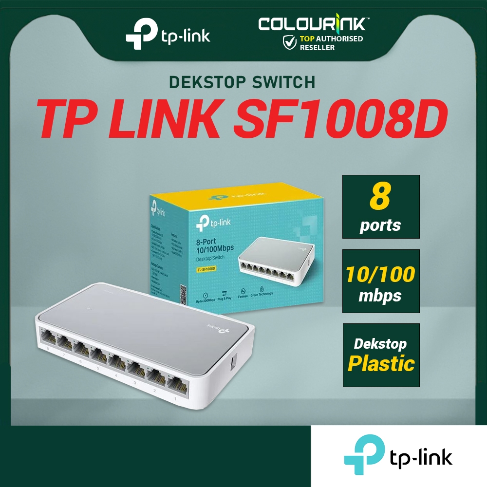 Tp-Link TL-SF1008D 8 Port 10/100Mbps RJ45 LAN Desktop Switch
