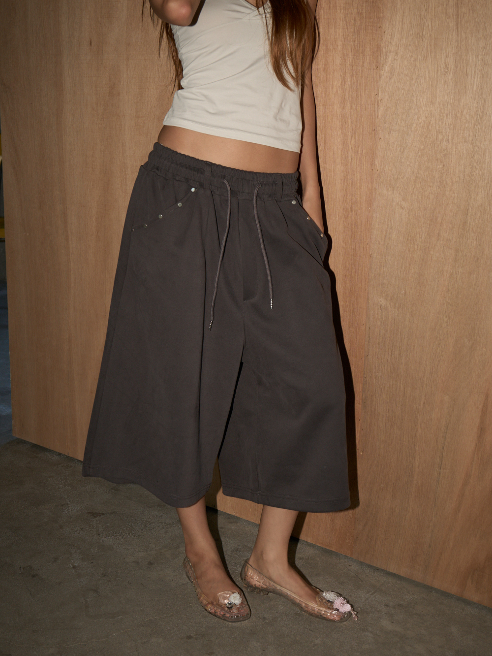 ⁠Studded Pocket Bermuda Pants