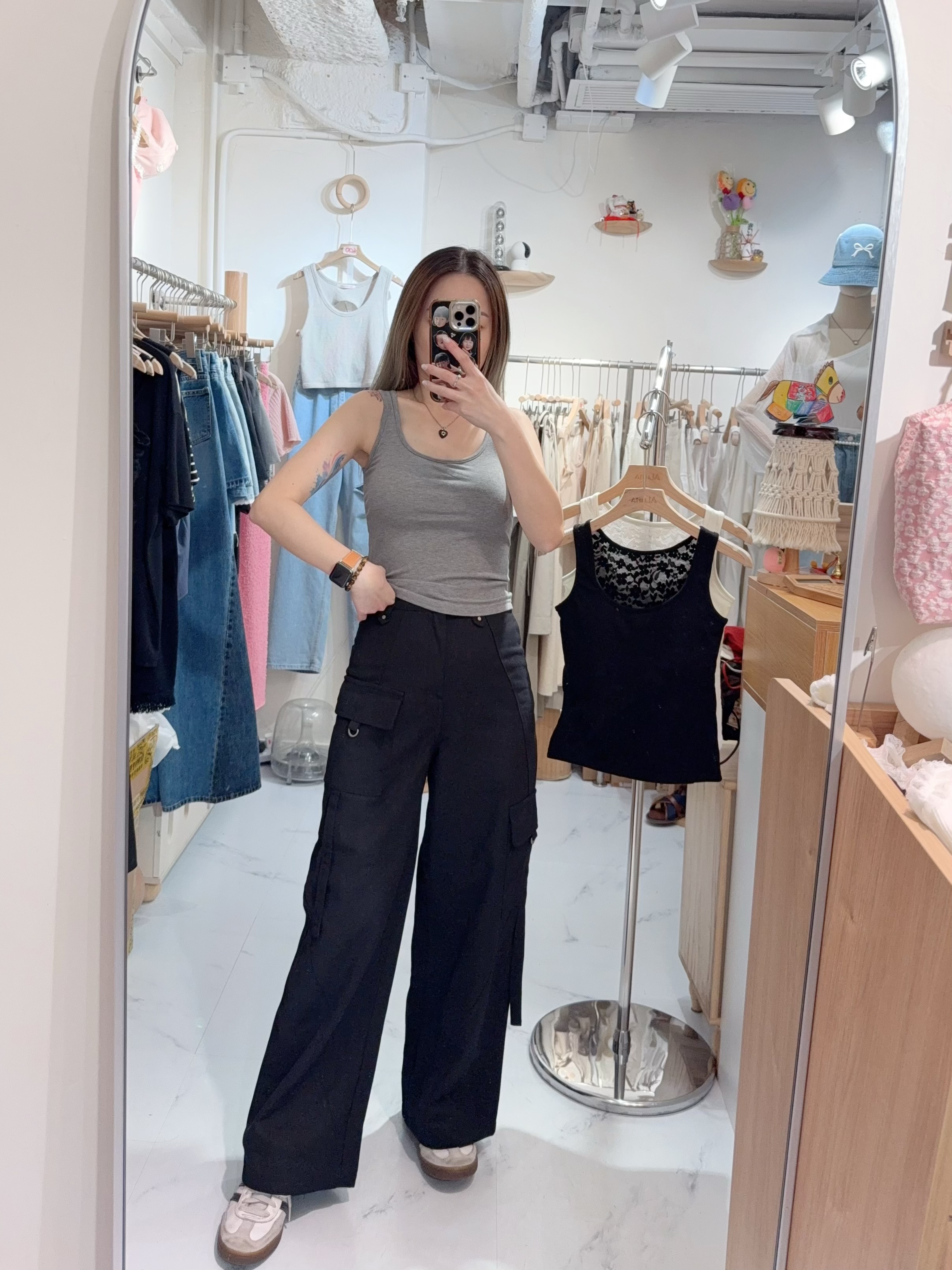 粗帶後lace bra top