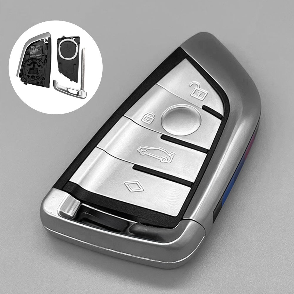 適用於寶馬汽車鑰匙殼 刀鋒4鍵G底盤外殼（金屬彩邊） UA0545