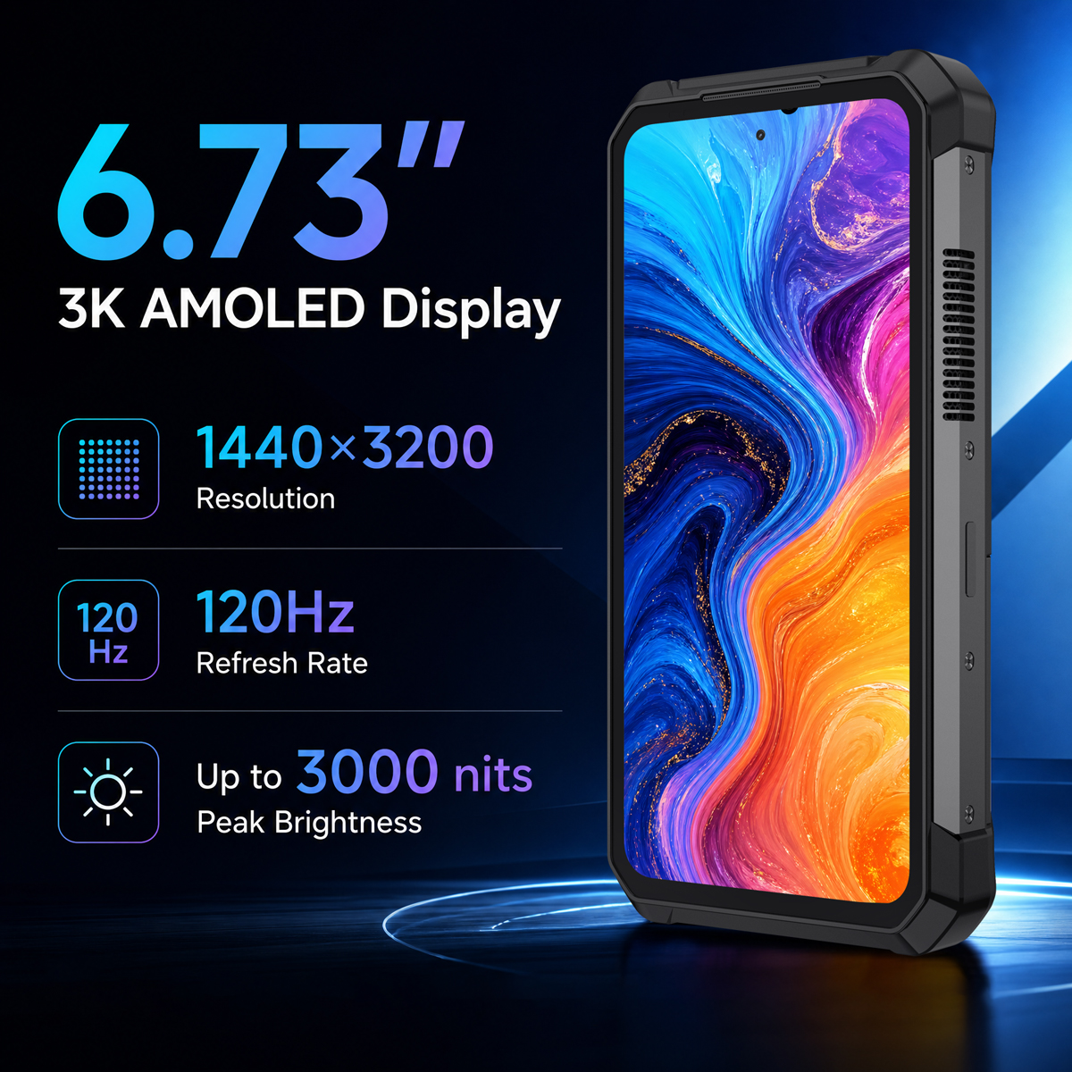 8849 / Unihertz Tank 5 5G | 6.73吋 AMOLED 120Hz 17600mAh 1080P DLP投影儀 雷射測距 露營燈 警示燈 夜視 WiFi7 USB3.1 雙頻GPS eSim 三防 投影手機 Rugged Phone with Projector