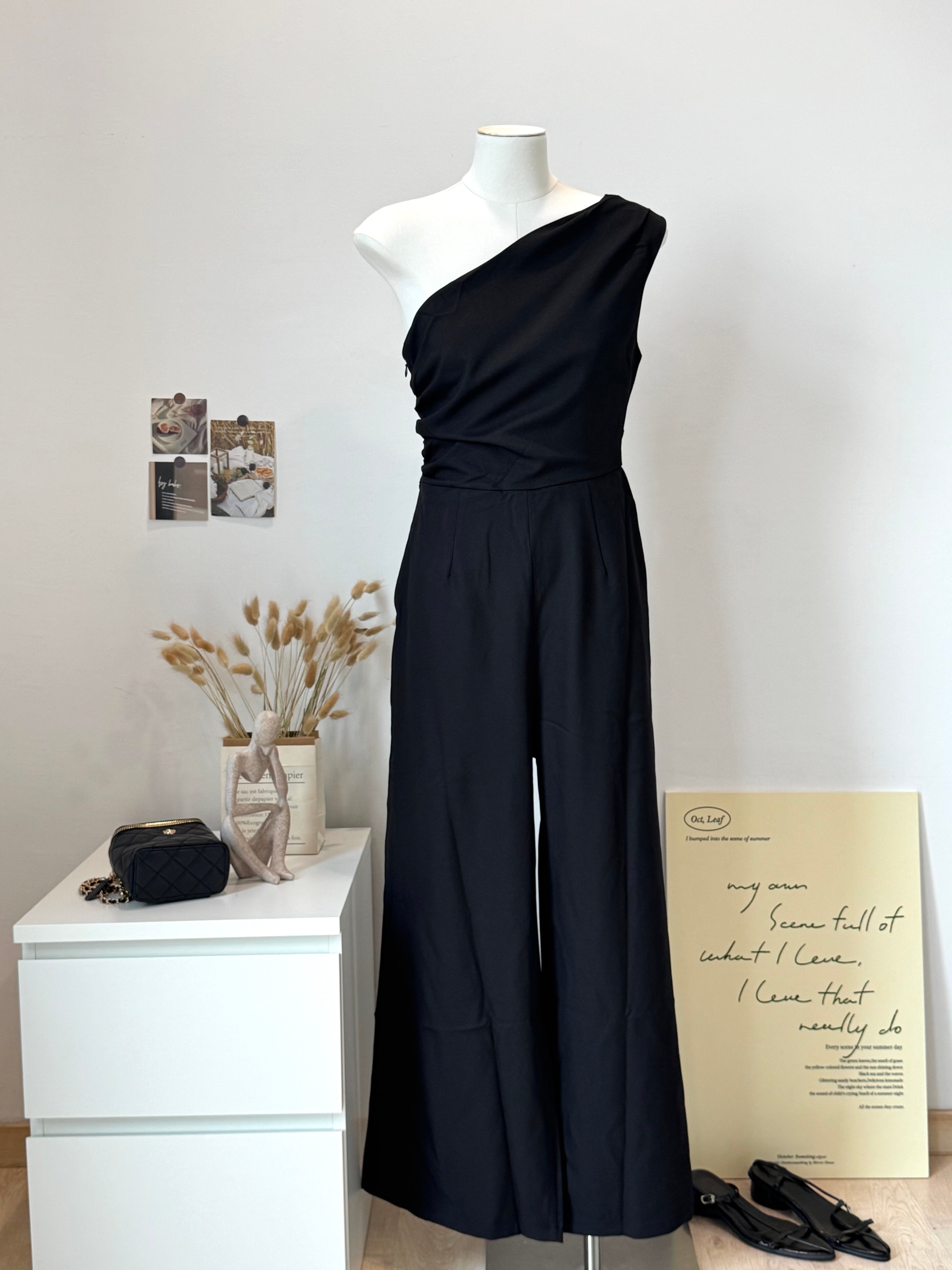 Eyana Suit Jumpsuit 法式气质斜肩连体裤( 2 colours )