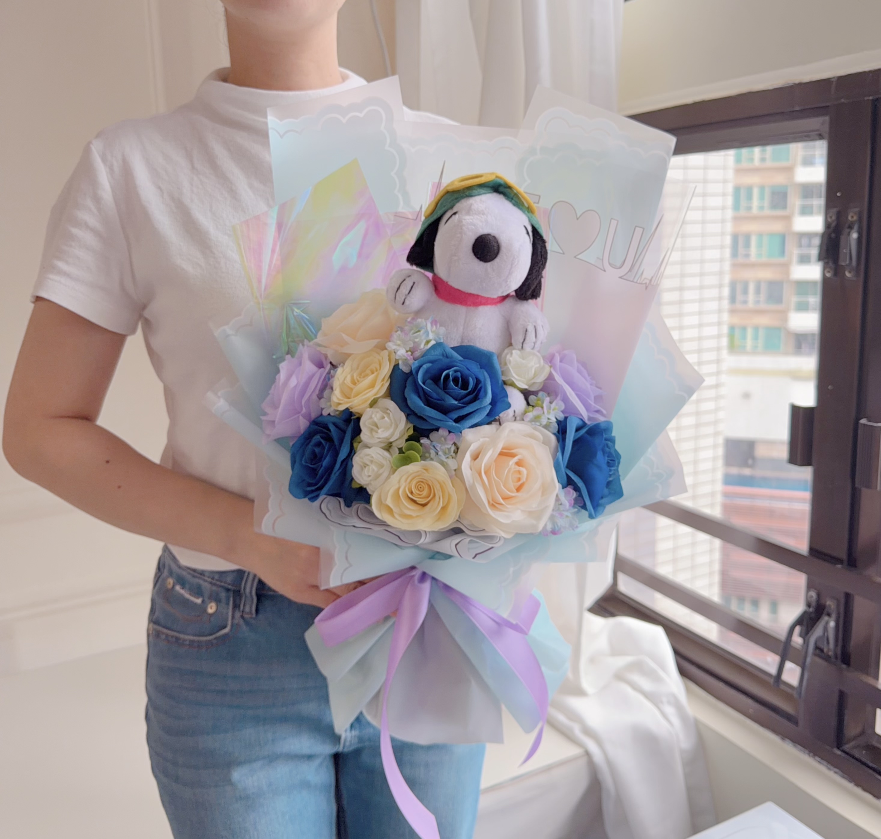 (現貨)snoopy公仔花