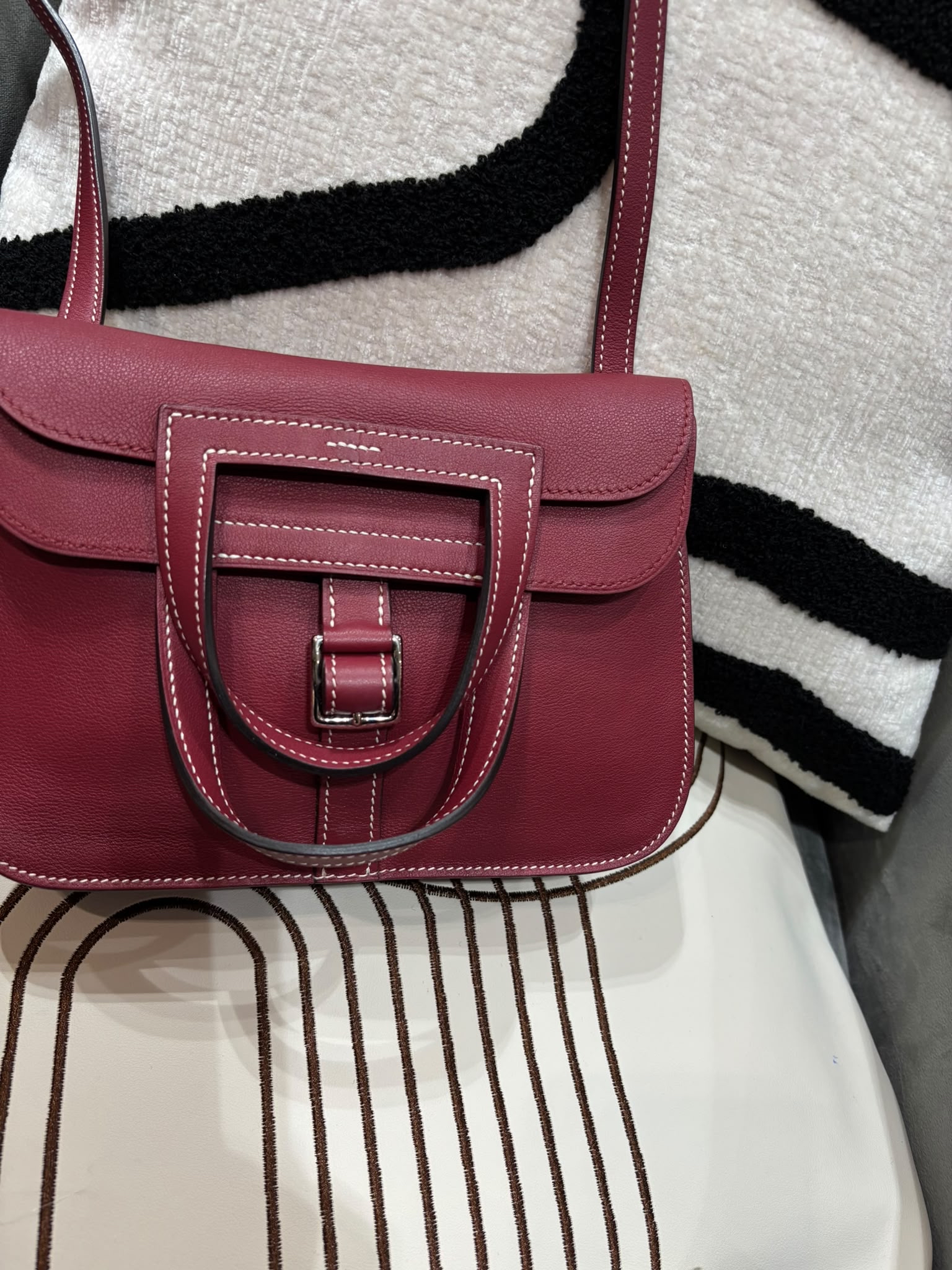 Hermes mini halzan  STAMP T 100%Authentic, 98%new ✅塵袋 