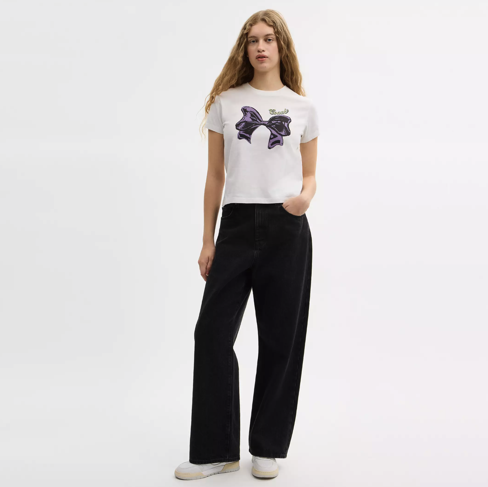 Coach Bow T-Shirt In Organic Cotton