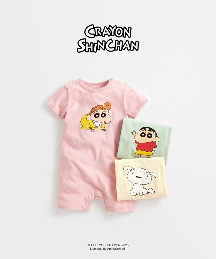 ☀️代購預訂 台灣直送☀️蠟筆小新系列純棉人物印花短袖連身服