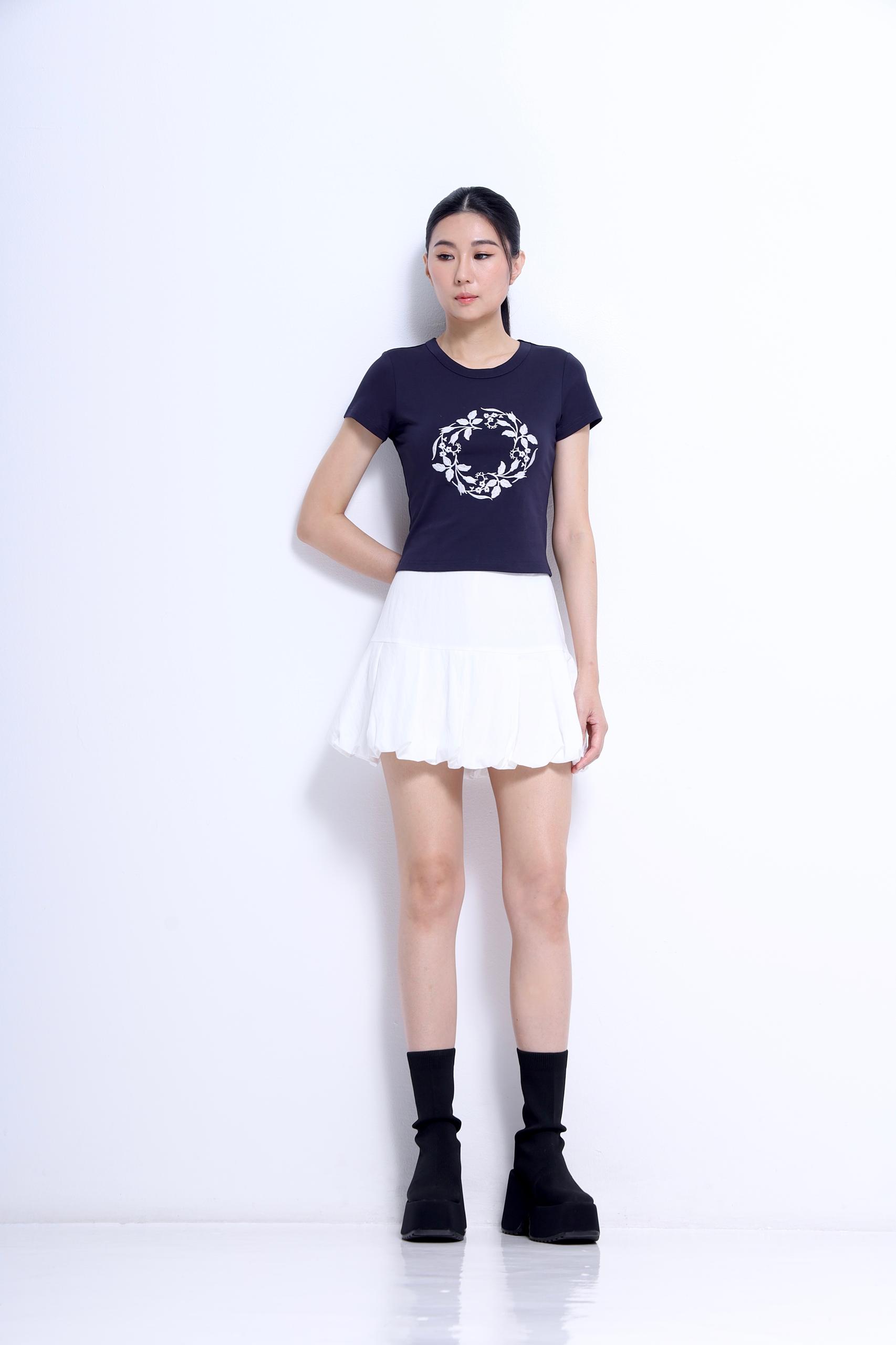 CB2768 EMBROIDERY PATTERNED FIT TOP