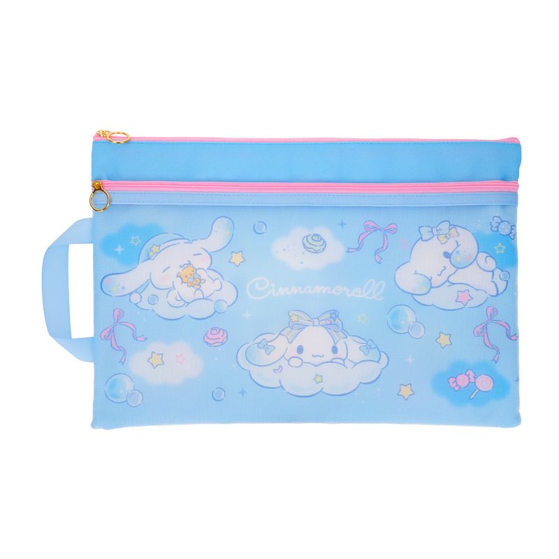Cinnamoroll F4 Double Zipper Fabric Document Bag 雙拉鍊布文件袋連手挽