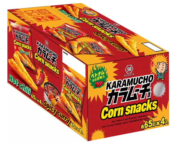 日本Costco  湖池屋 咔辣姆久 玉米零食 辣味/辣味咖哩 65g x 8袋