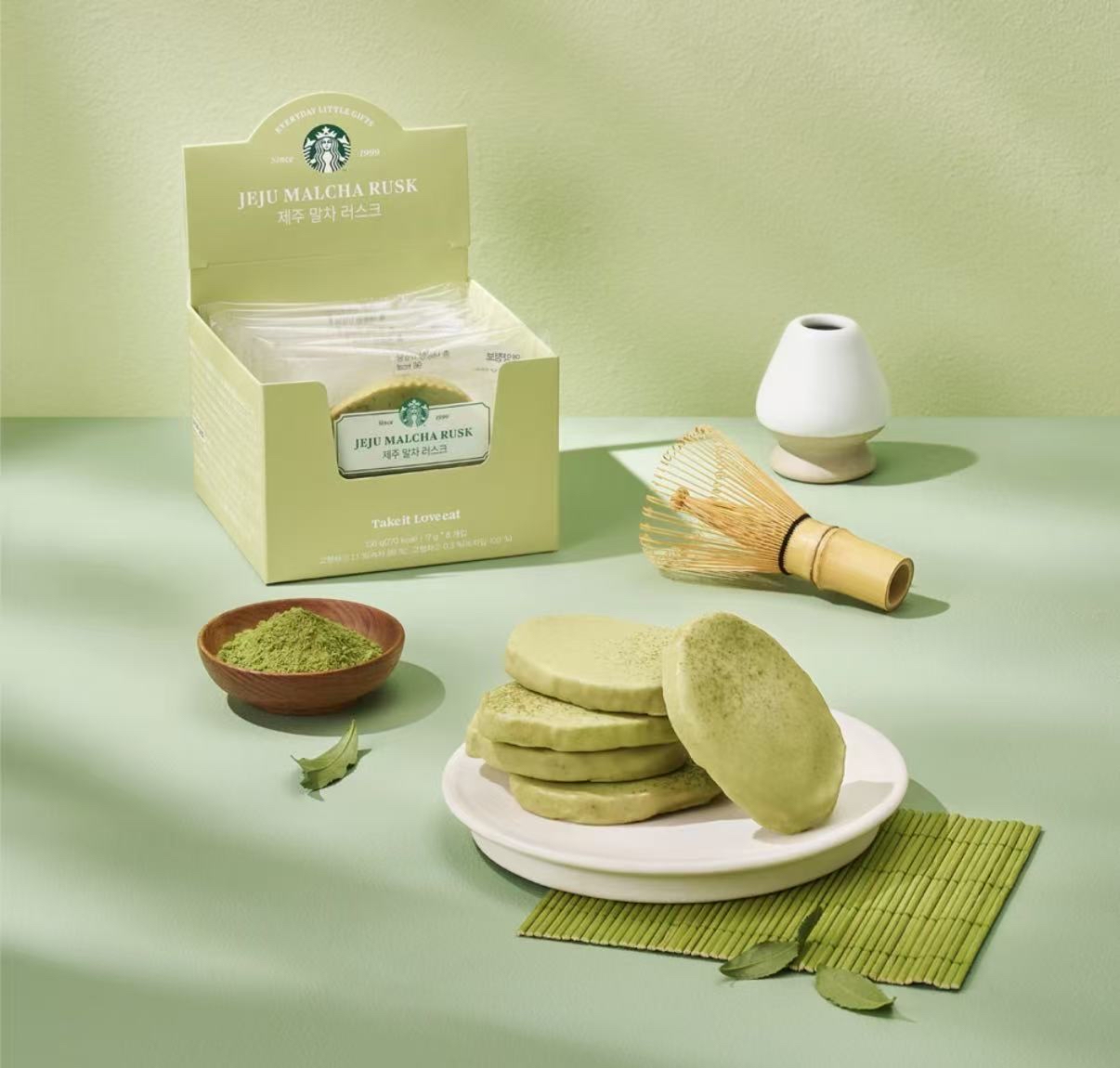 韓國Starbucks限定濟州抹茶烤土司脆片