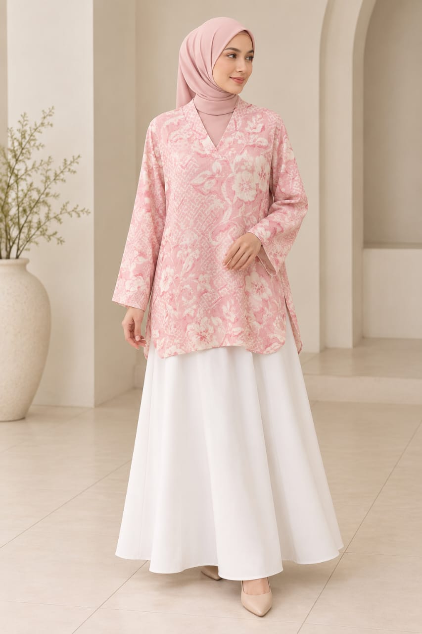 LINEN TOP - Sweet Pink
