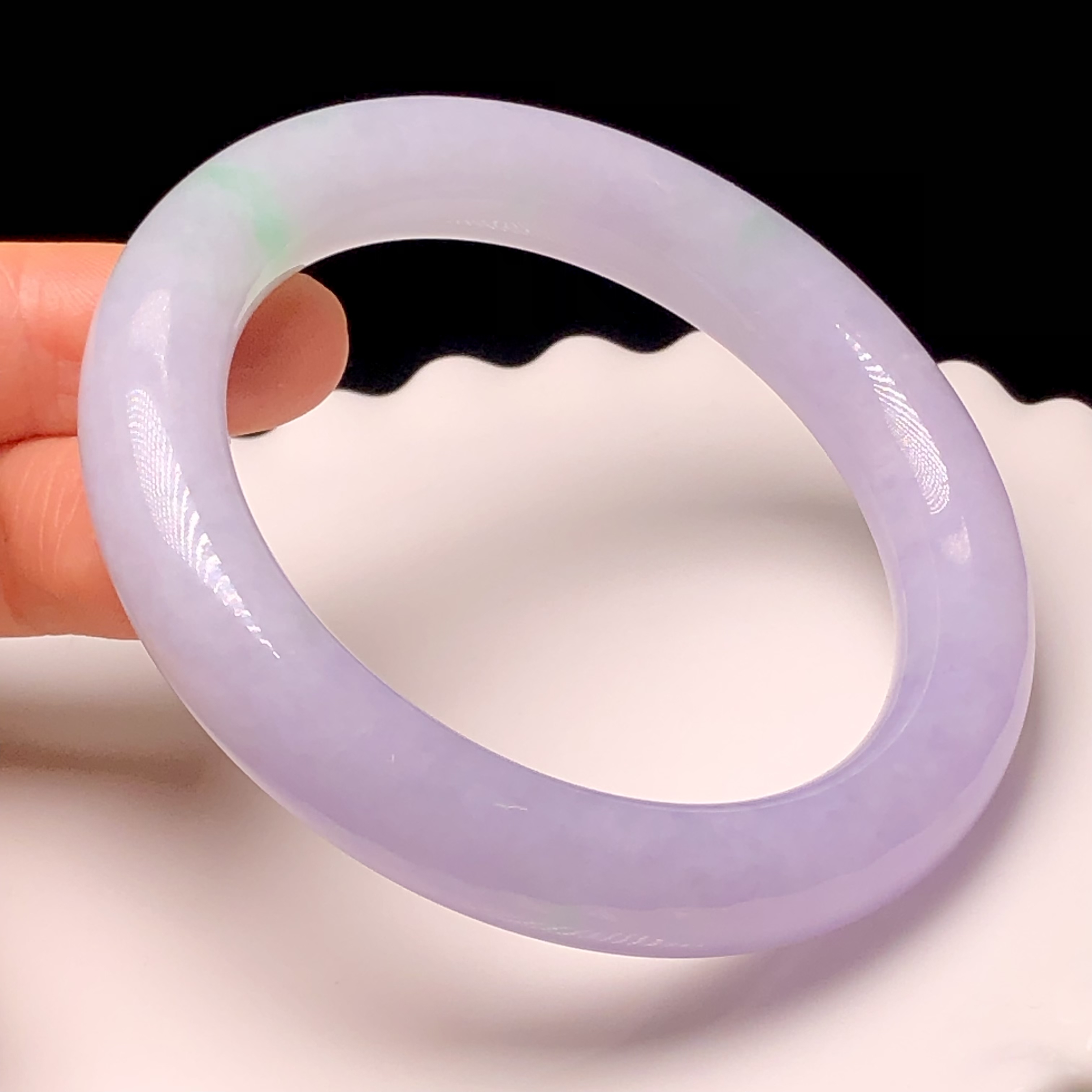 C06810 木那茄紫飄翠福鐲53.6mm