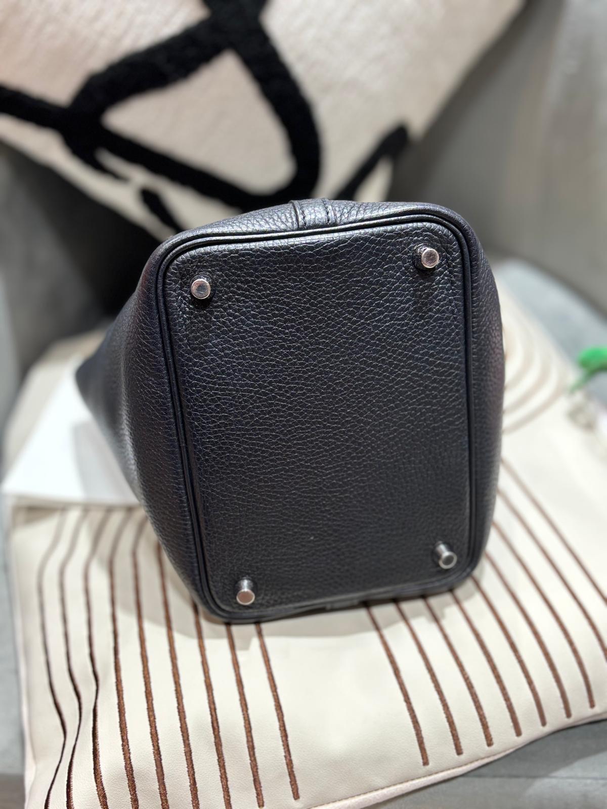 Hermes picotin 18,  黑銀 100%Authentic ,90%new  ✅收據✅key lock ✅box  