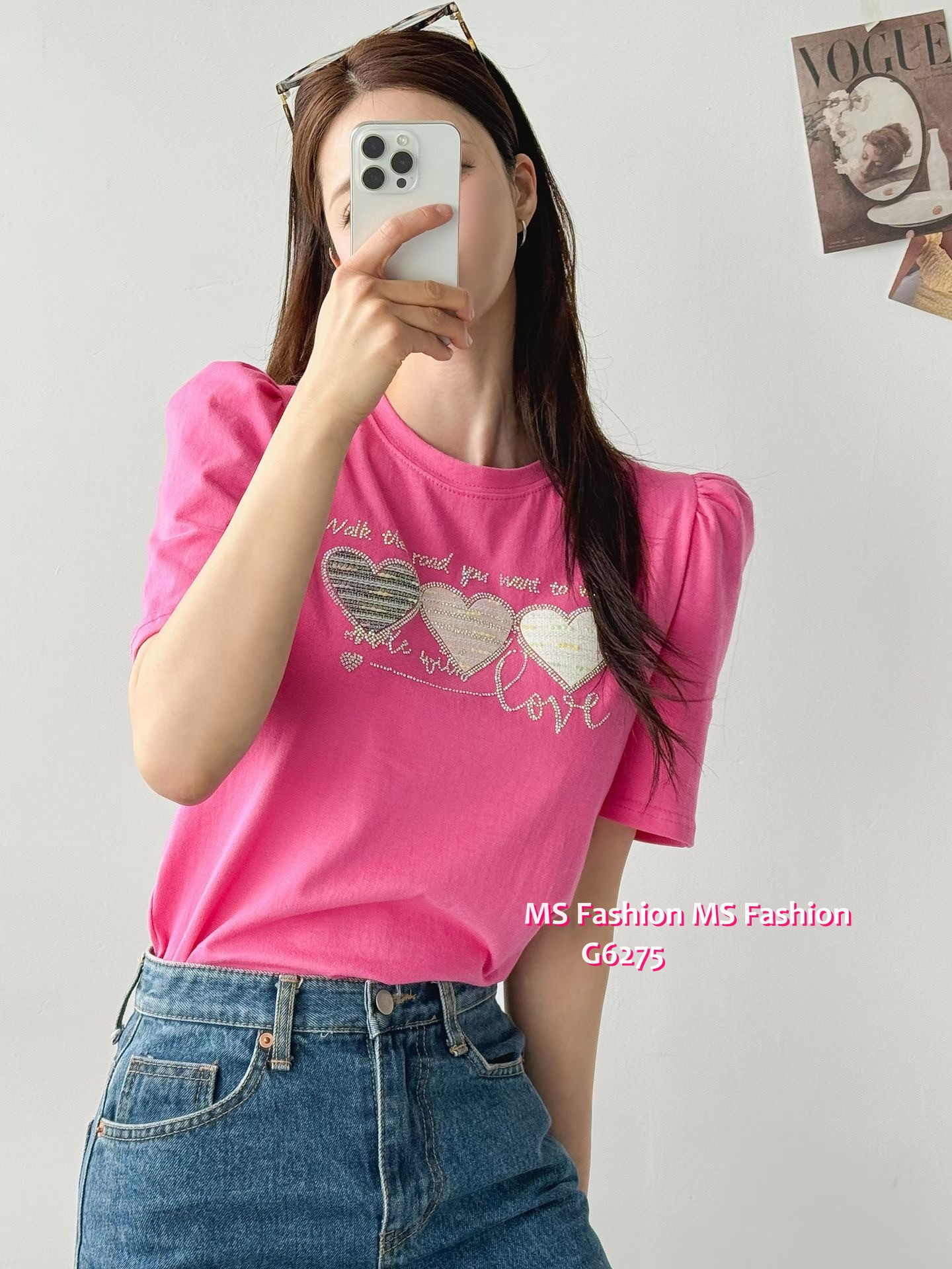 G6275 韓國🇰🇷公主膊心心tee