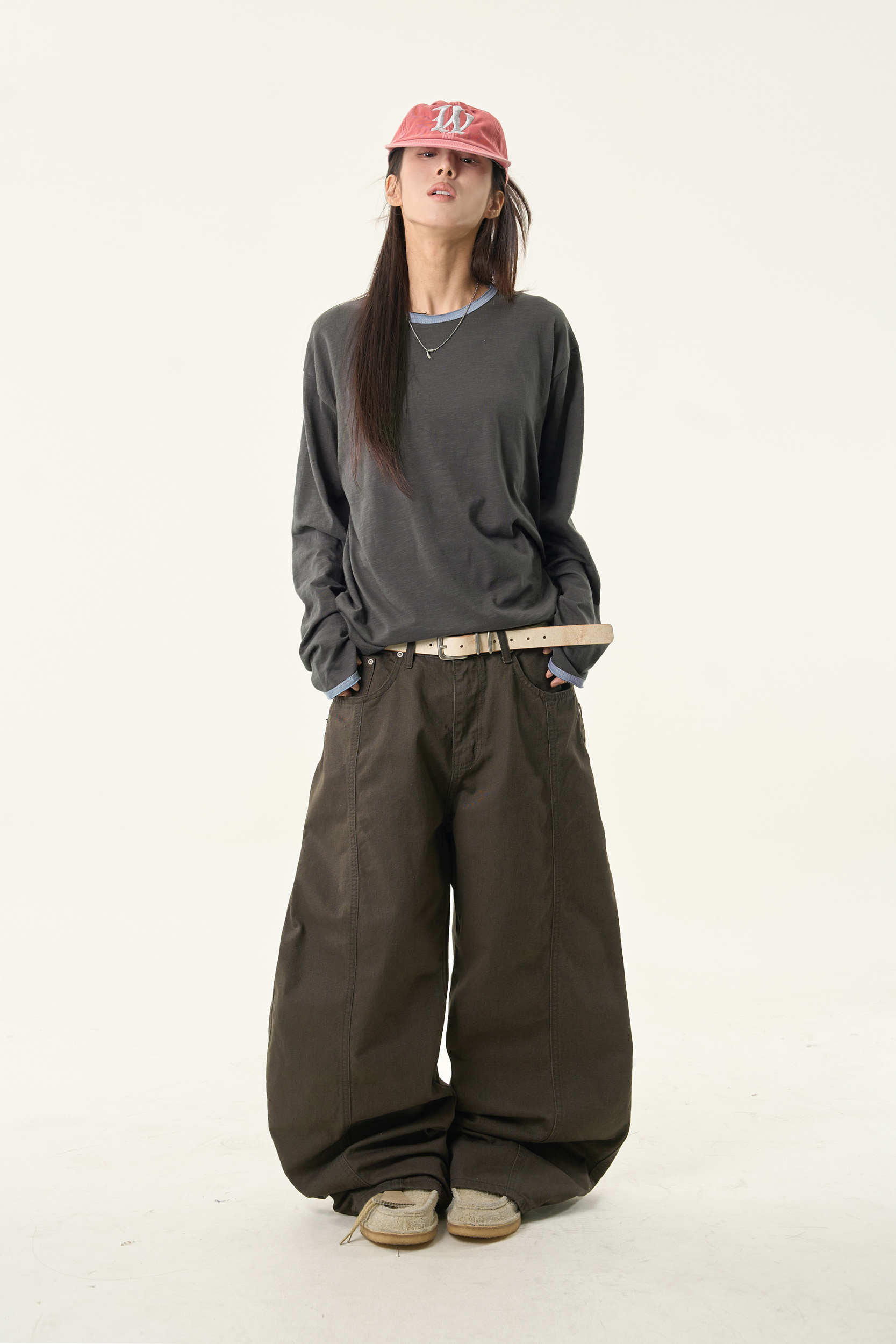 Side Pocket Wide-Leg Pants