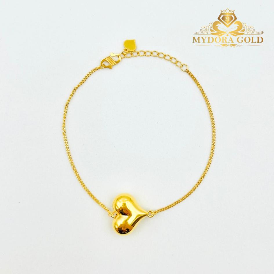 MYDORA Rantai Tangan Mesin + Love Gemuk Licin l EMAS 916/22K