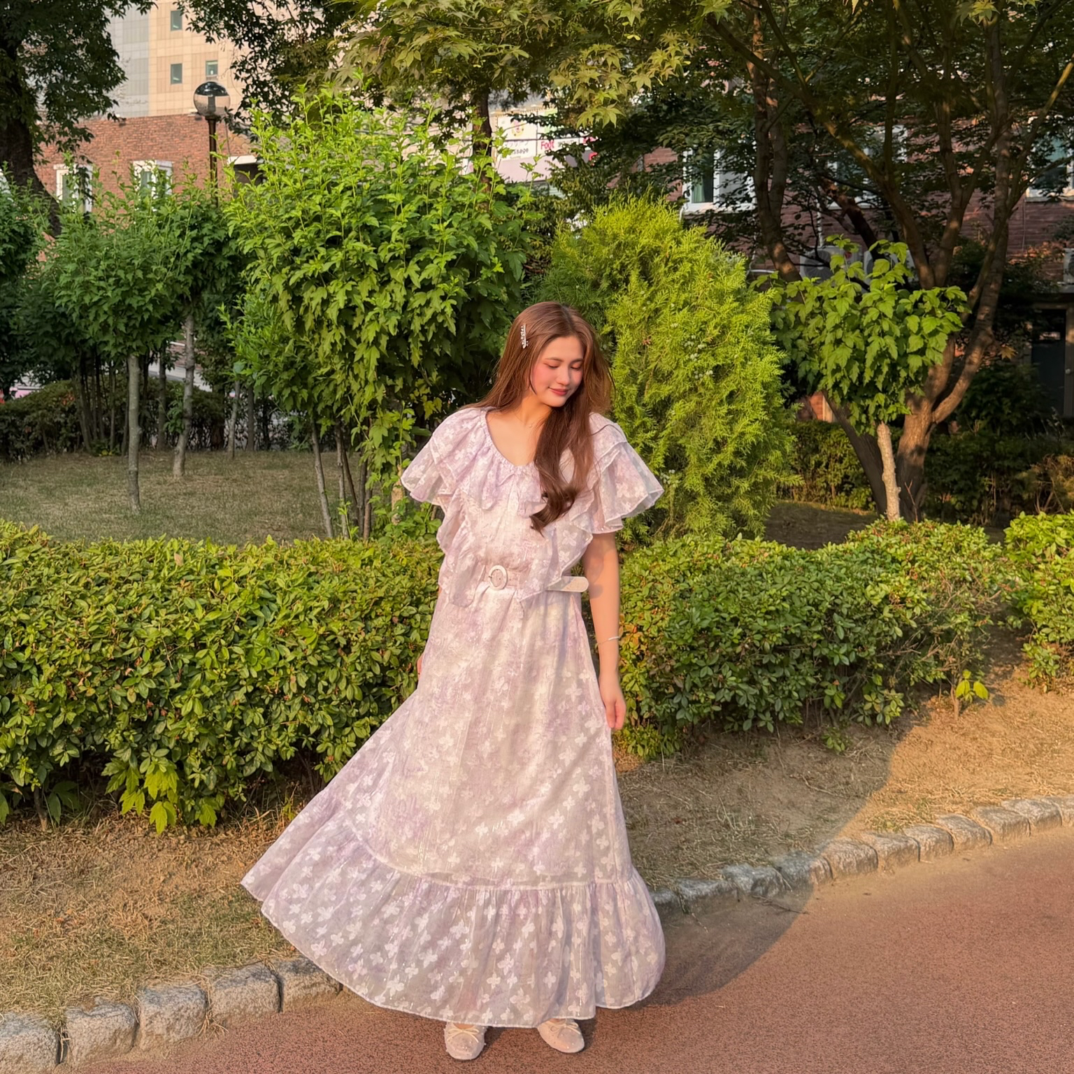 The Garden Floral Shimmer Dress *Premium Designer Brand*