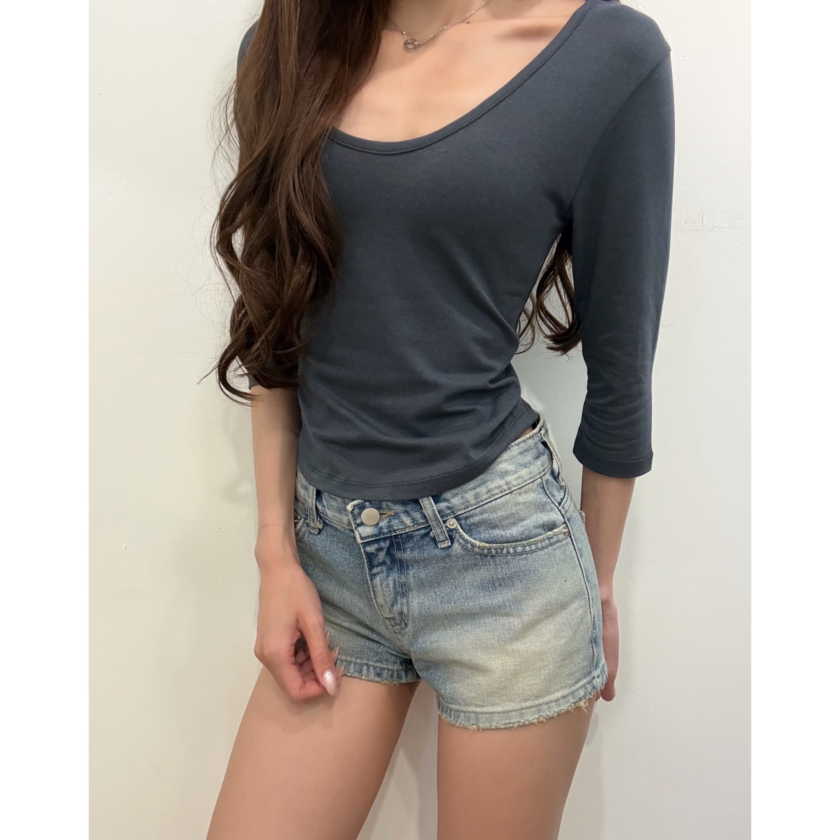 優惠價7月8截🩶2607D《3/4 SLEEVE TOP》