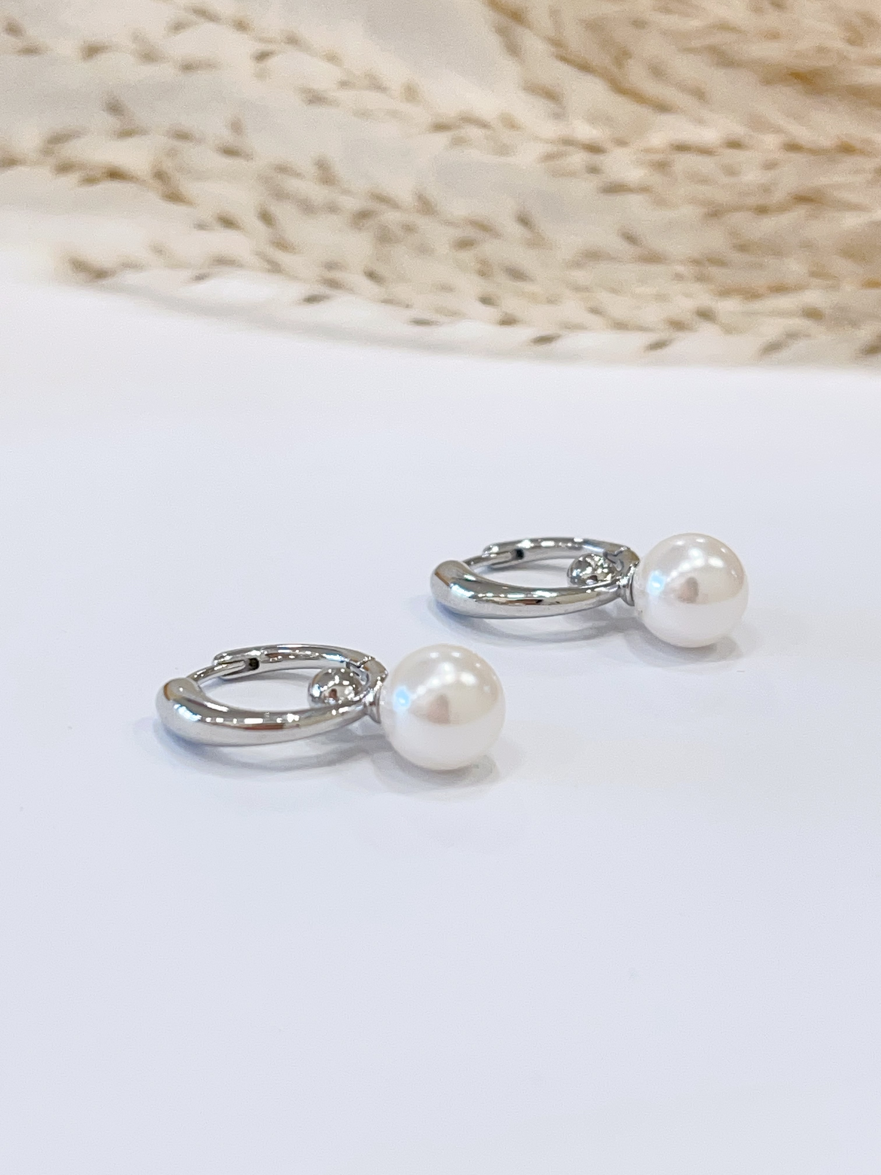 法式珍珠耳坠甜美耳环