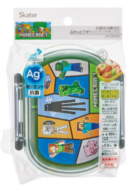 SKATER 抗菌餐盒 360ml (MINECRAFT)