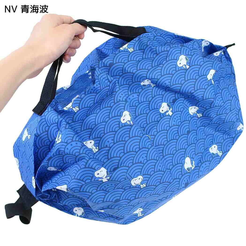 現貨｜Snoopy 日本 Shupatto Compact Bag 可摺 環保袋 S Size (青海波圖案 SPZ-4365)